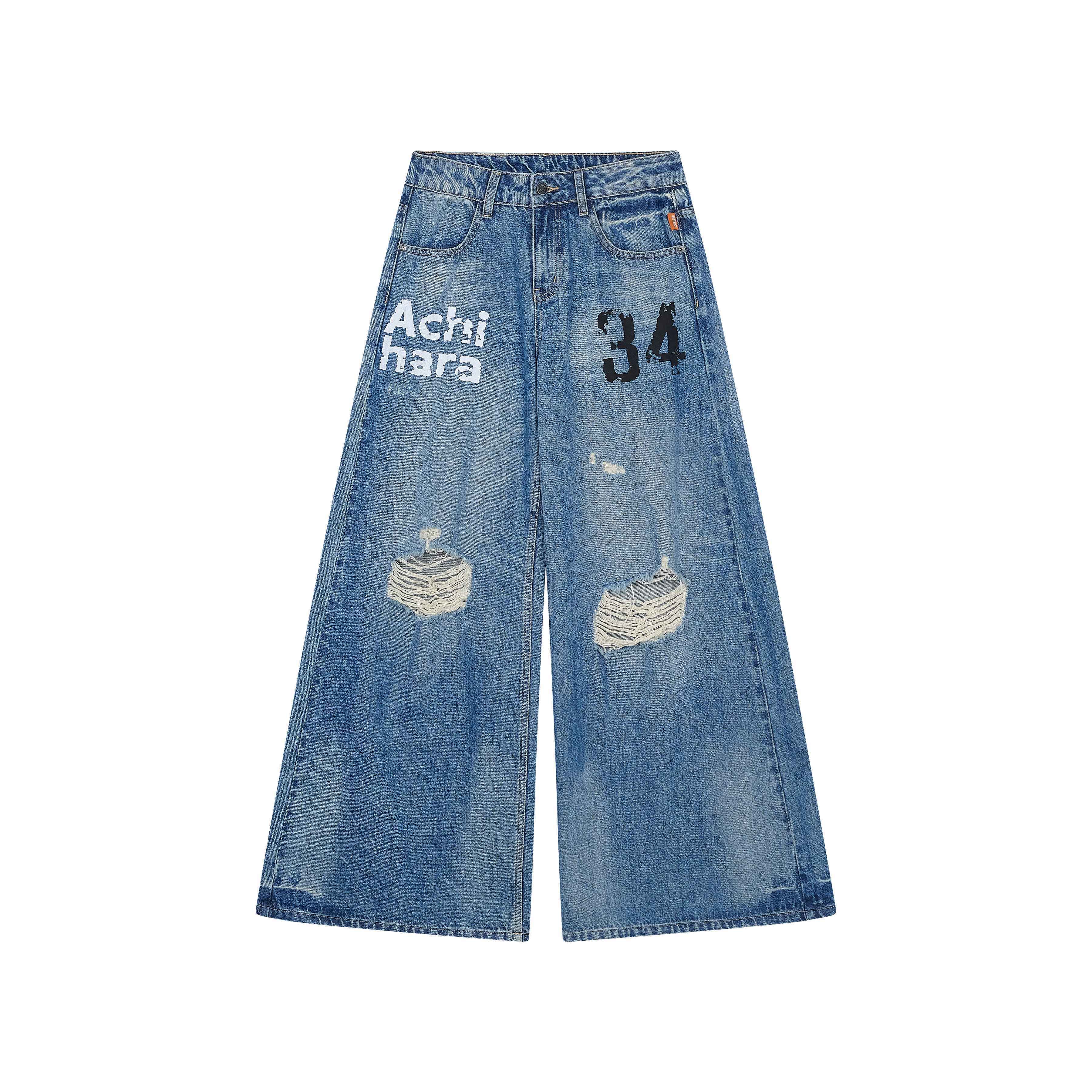 Achihara_Floor_Length_Distressed_Ripped_High_Waist_Zipper_Women'S_Denim_Wide-Leg_Jeans_MISSTT