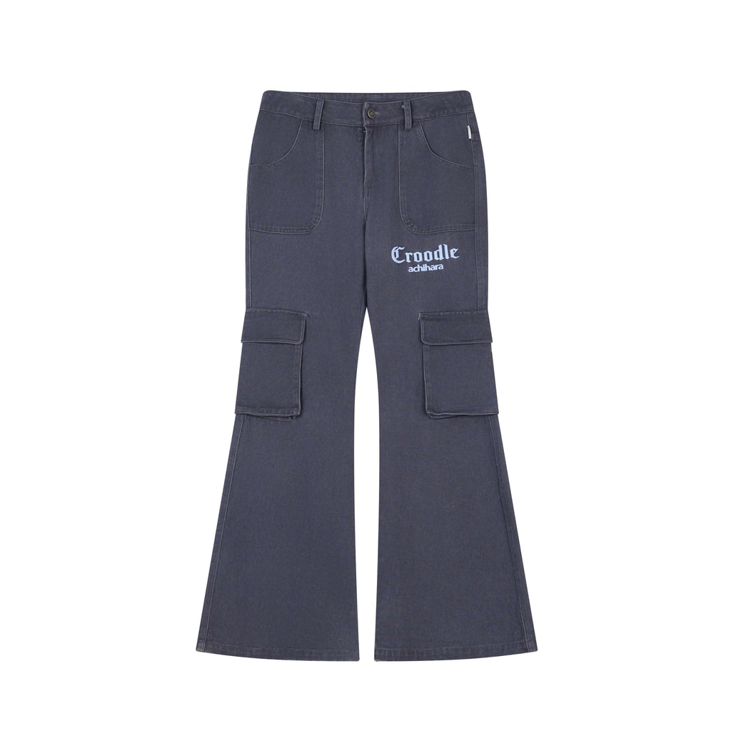 Achihara_Floor_Sweeping_Wide_Leg_Pockets_Zip_Fly_Women'S_100_Percent_Cotton_Cargo_Pants_MISSTT