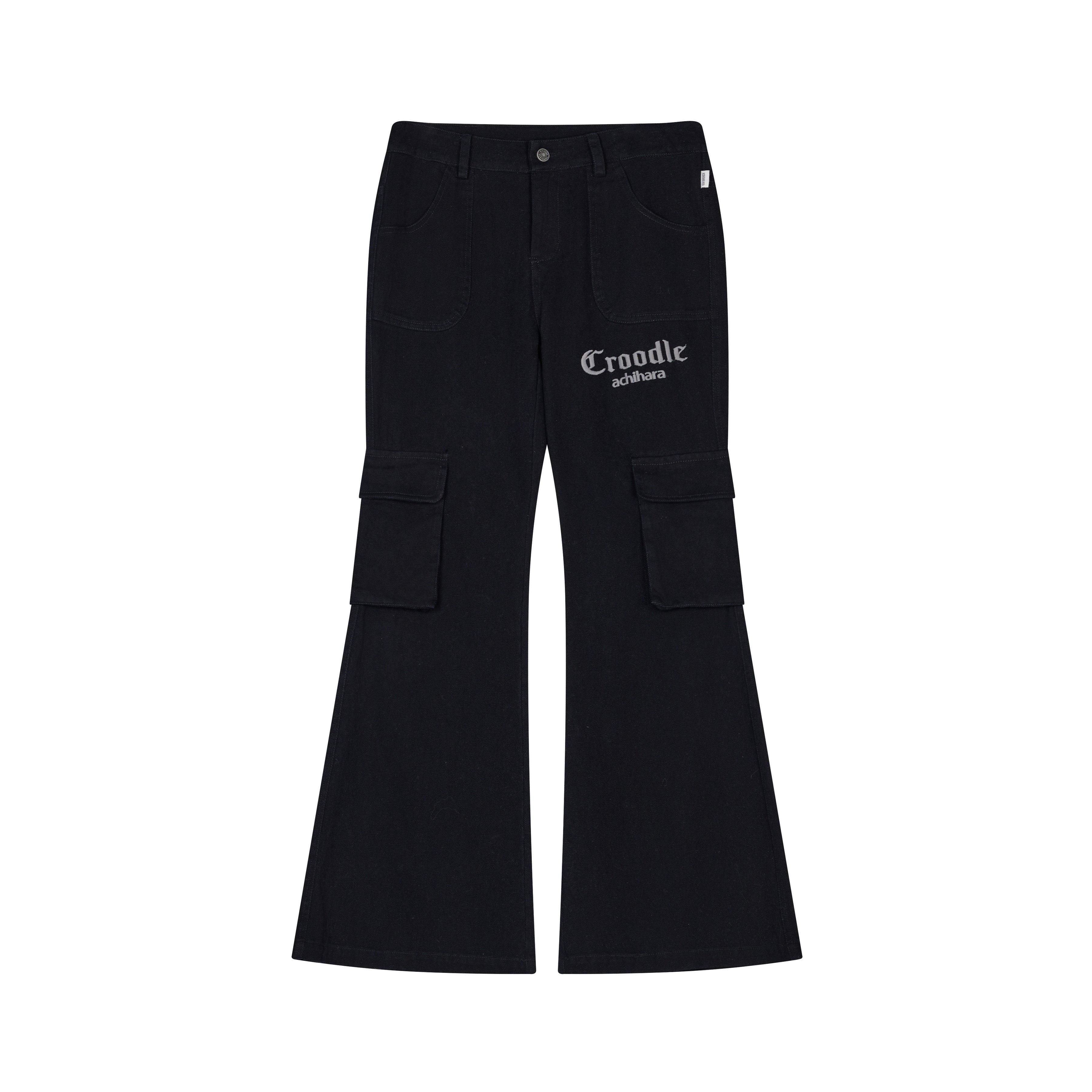 Achihara_Floor_Sweeping_Wide_Leg_Pockets_Zip_Fly_Women'S_100_Percent_Cotton_Cargo_Pants_MISSTT
