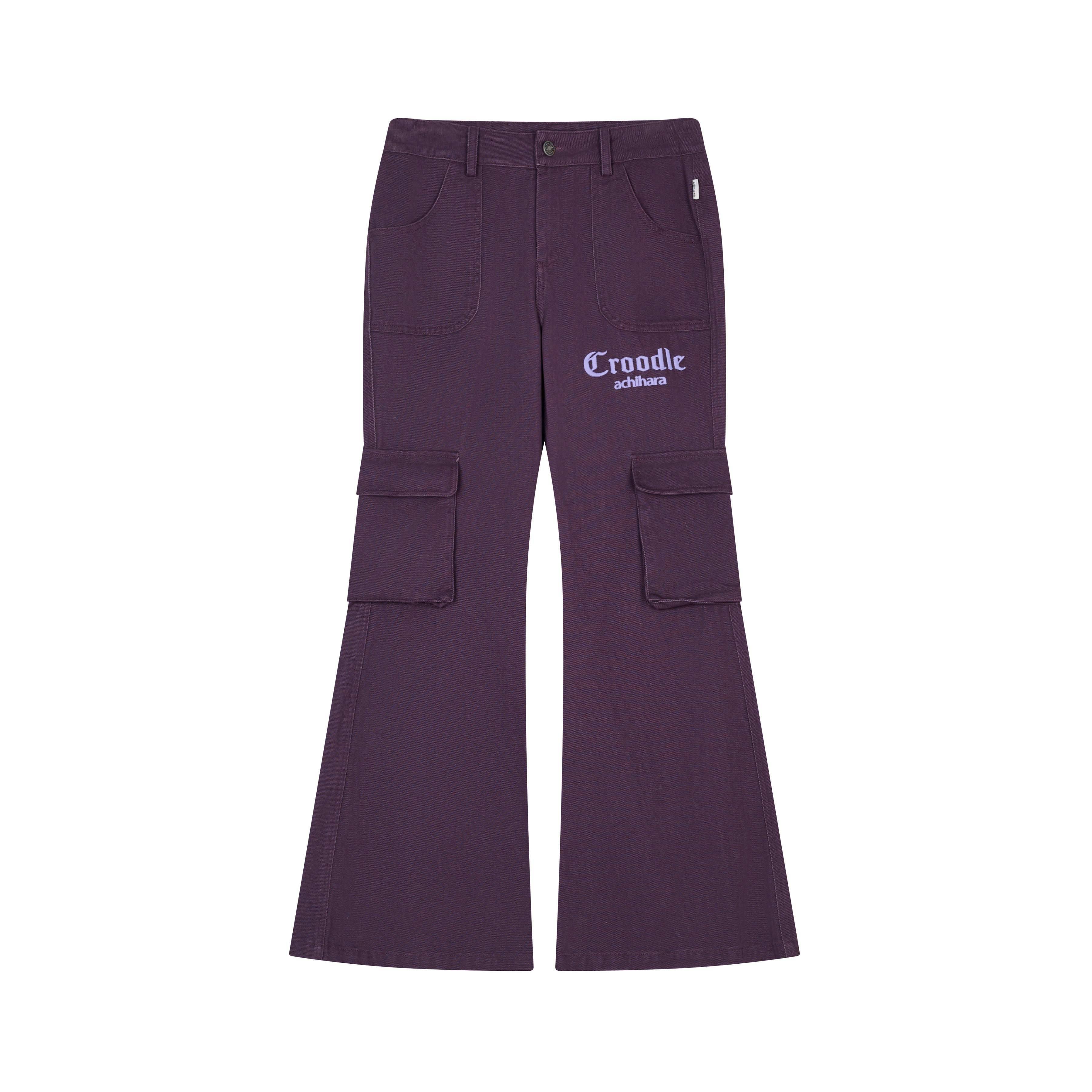 Achihara_Floor_Sweeping_Wide_Leg_Pockets_Zip_Fly_Women'S_100_Percent_Cotton_Cargo_Pants_MISSTT