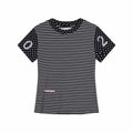 Achihara_Glitch_Stripe_Dot_Patchwork_Cross_Print_Women'S_Cotton_Short_Sleeve_T-Shirts_MISSTT