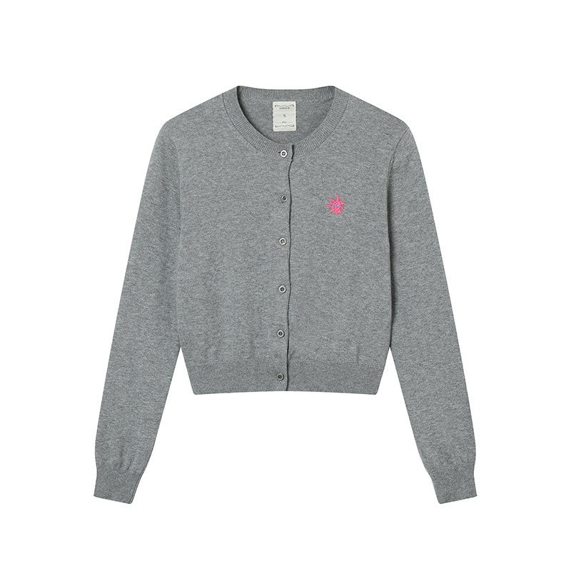 Achihara_Heather_Gray_Long_Sleeve_Open_Front_Women'S_Brushed_Knit_Cardigans_MISSTT