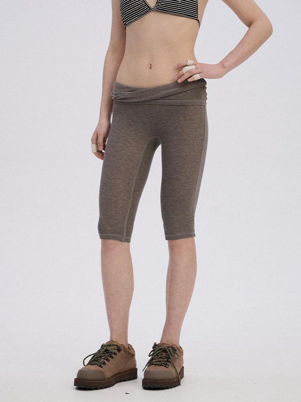 Achihara High Waist Slimming Midlength Layering Women'S Viscose Cotton Blend Biker Shorts