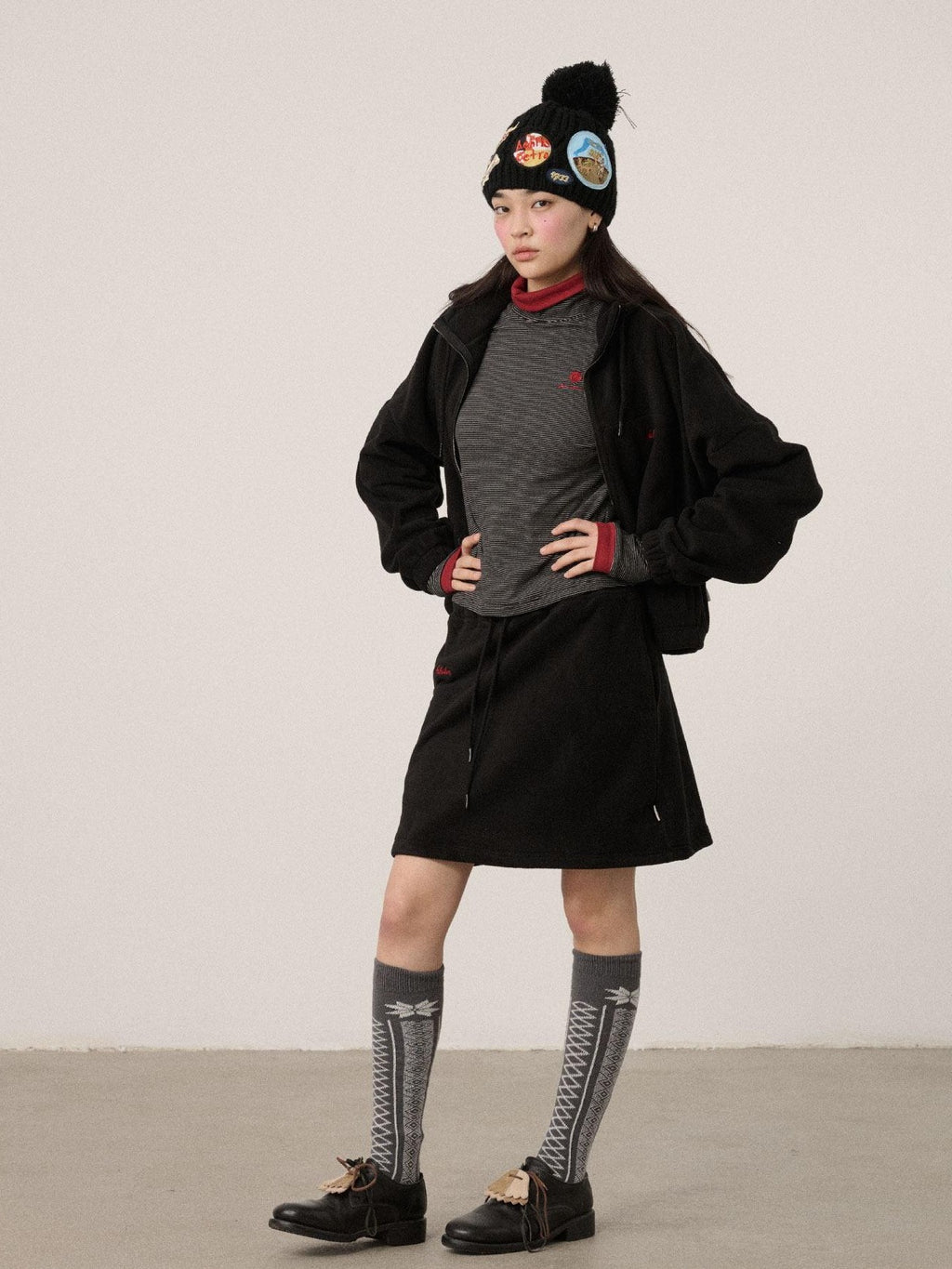 Achihara Hooded Zip Front Oversized Long Sleeve Commuter Women'S Fleece Hoodies