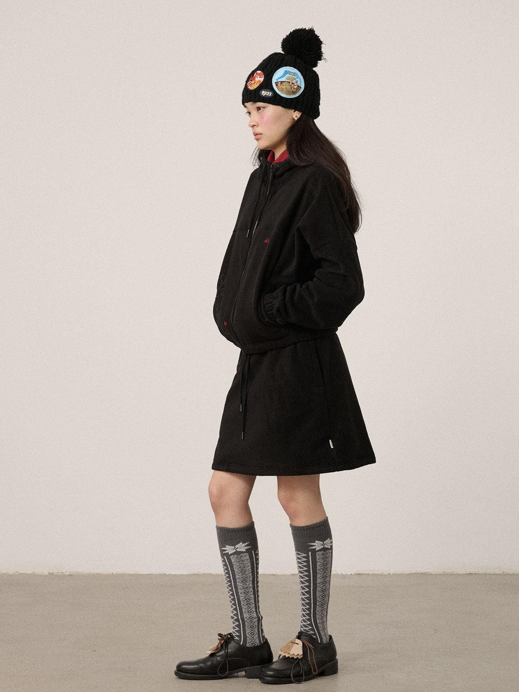 Achihara Hooded Zip Front Oversized Long Sleeve Commuter Women'S Fleece Hoodies