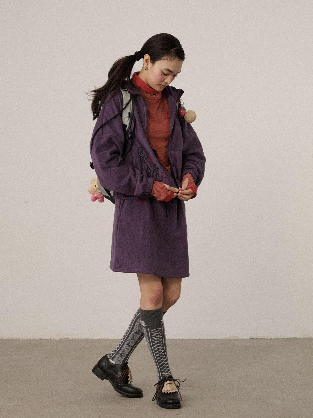 Achihara Hooded Zip Front Oversized Long Sleeve Commuter Women'S Fleece Hoodies