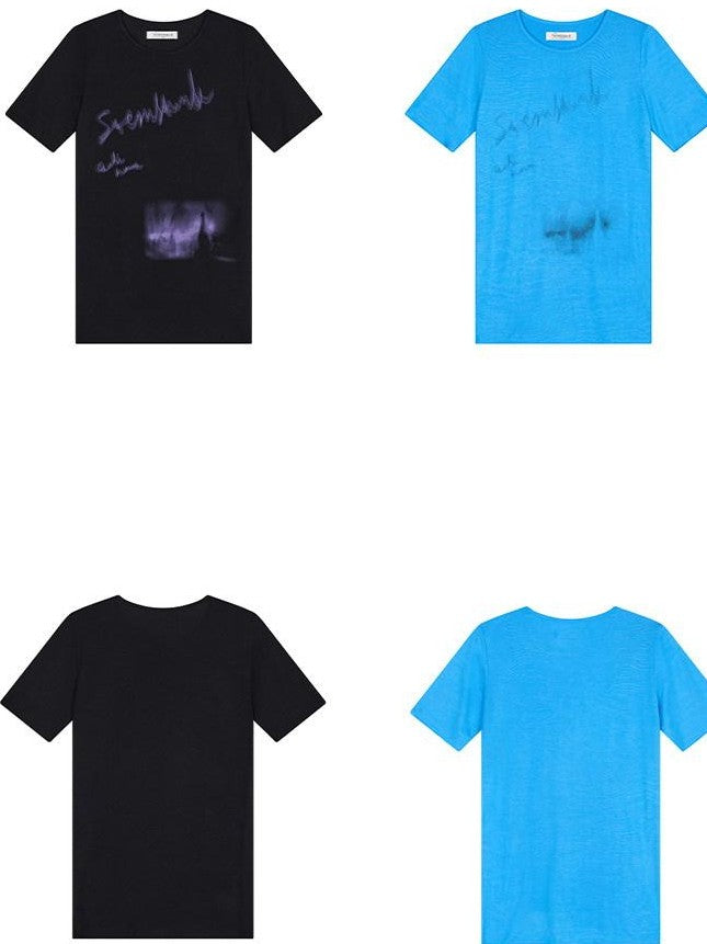 Achihara Jelly Creative Print Slim Fit Women'S Cotton Spandex Short Sleeve T-Shirts