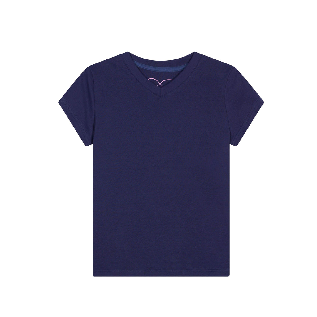 Achihara_Jelly_V-neck_Cross_Print_Women'S_Cotton_Spandex_Blend_Short_Sleeve_T-Shirts_MISSTT