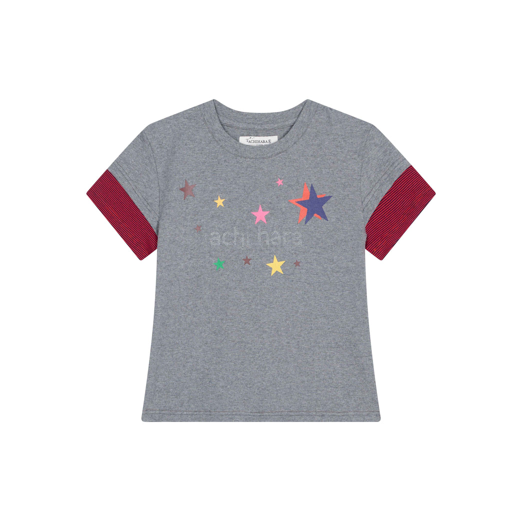 Achihara_Layered_Creative_Print_Slim_Fit_Women'S_Cotton_Blend_Short_Sleeve_T-Shirts_MISSTT