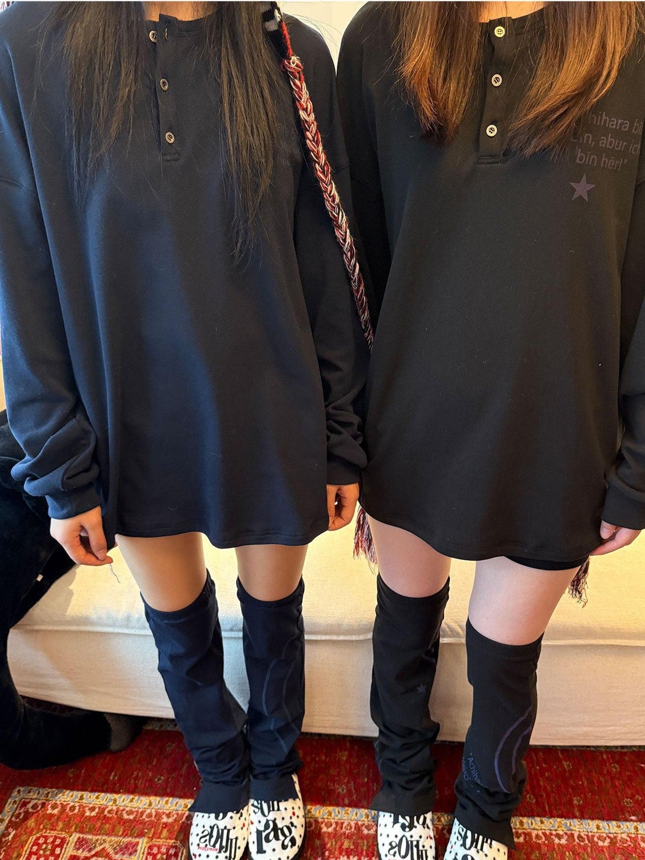 Achihara Letter Brushed Drop Shoulder Women'S Acrylic Long Sleeve T-Shirts