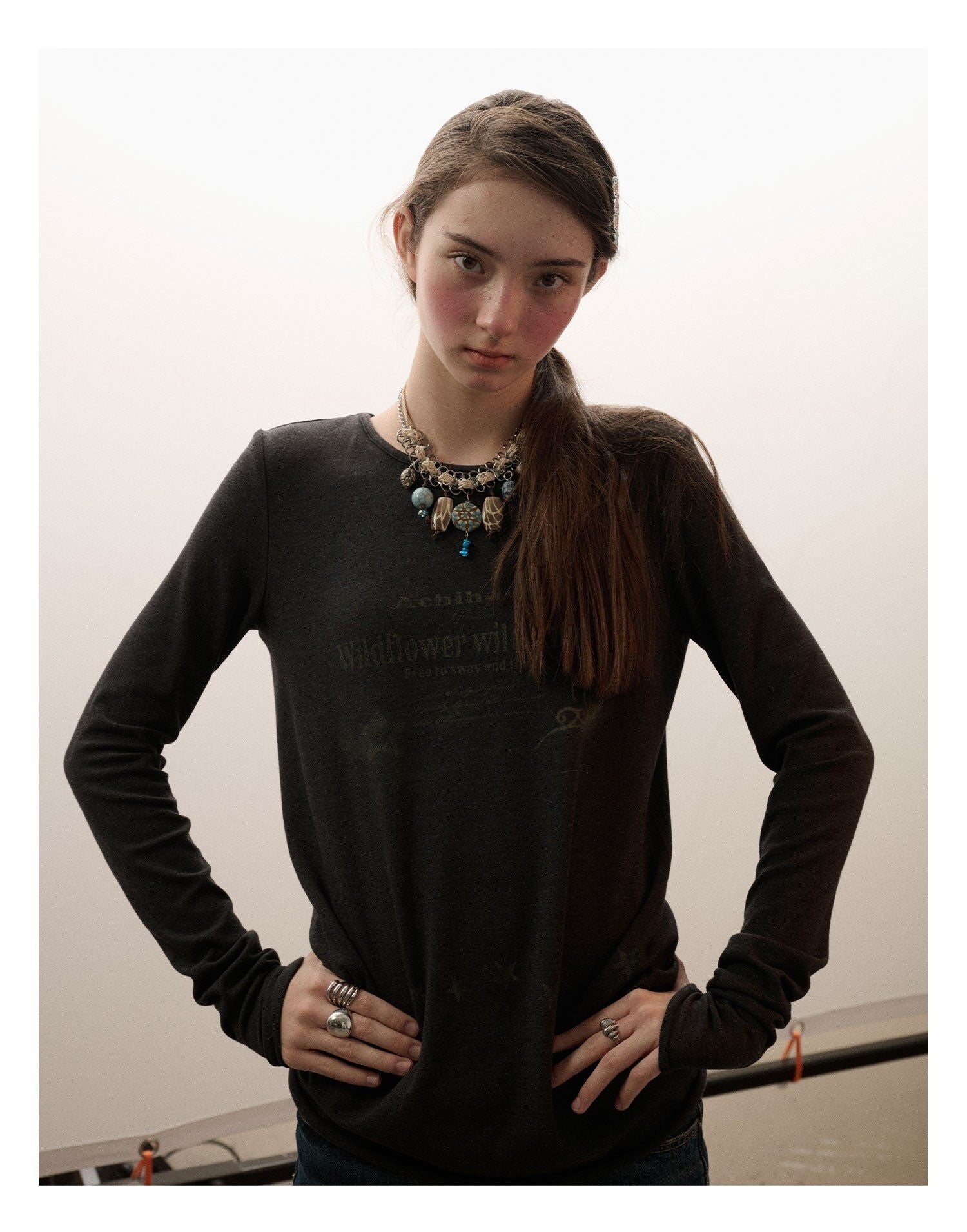 Achihara_Letter_Print_Crew_Neck_Slim_Fit_Women'S_Viscose_Blend_Long_Sleeve_T-Shirts_MISSTT