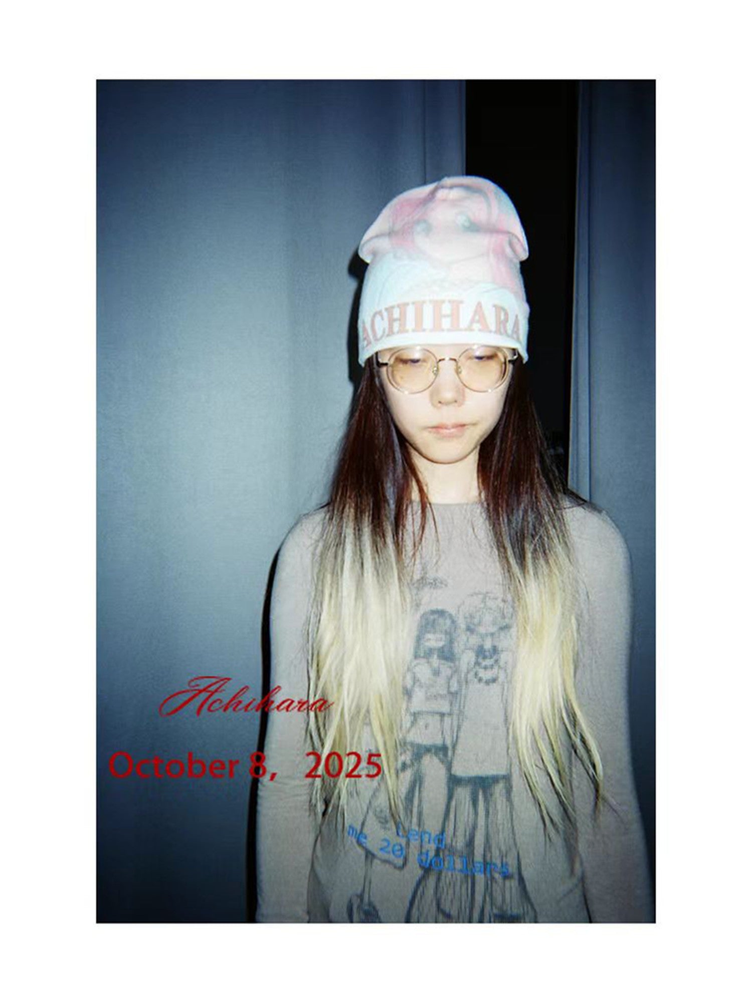 Achihara Letter Print Ear Flap Windproof Round Top Women'S Cotton Winter Hats