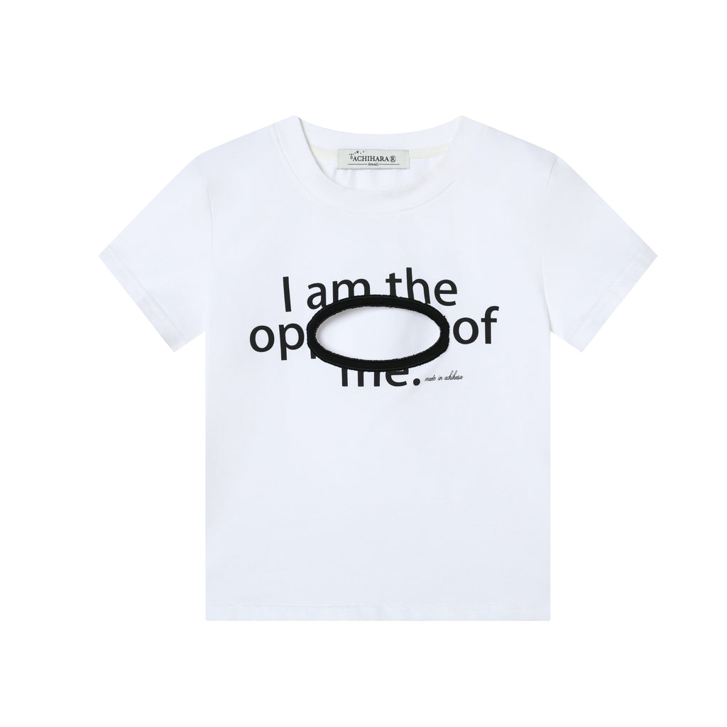 Achihara_Lettering_Cutout_Slim_Crop_Crewneck_Women'S_Cotton_Blend_Short_Sleeve_T-Shirts_MISSTT