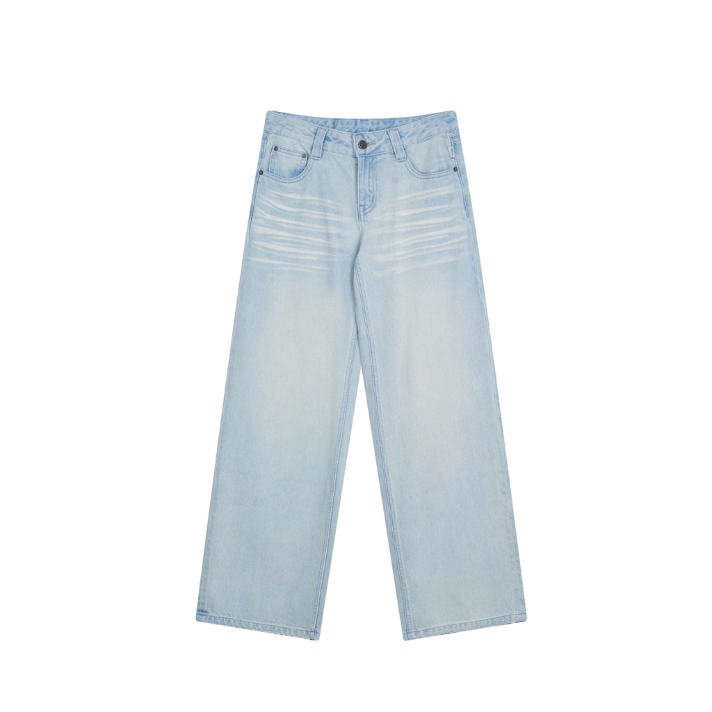Achihara_Light_Blue_Distressed_High_Waist_Zipper_Women'S_Denim_Wide-Leg_Jeans_MISSTT