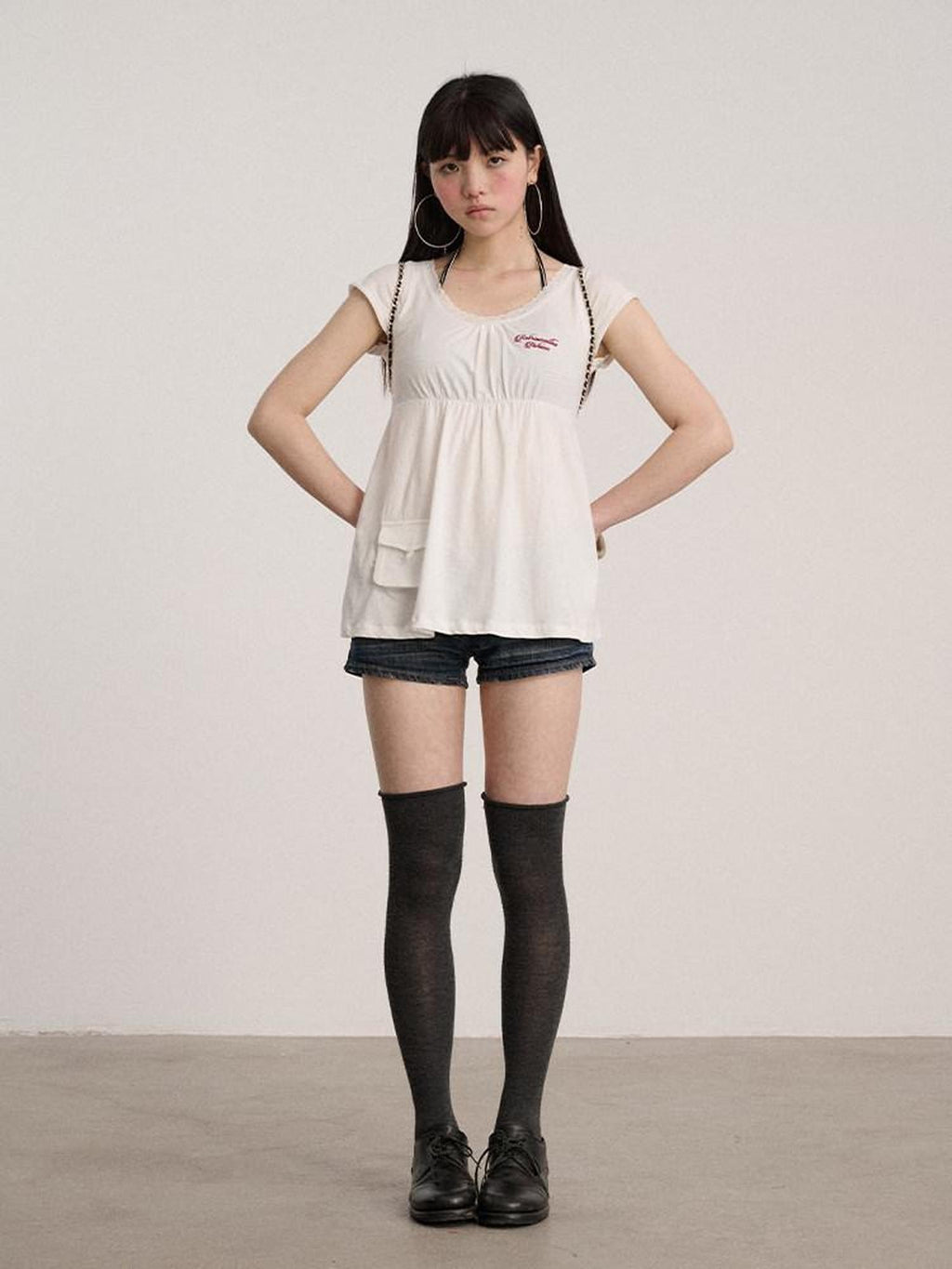 Achihara Navy Crew Neck Straight Fit Women'S 100 Percent Cotton Short Sleeve T-Shirts