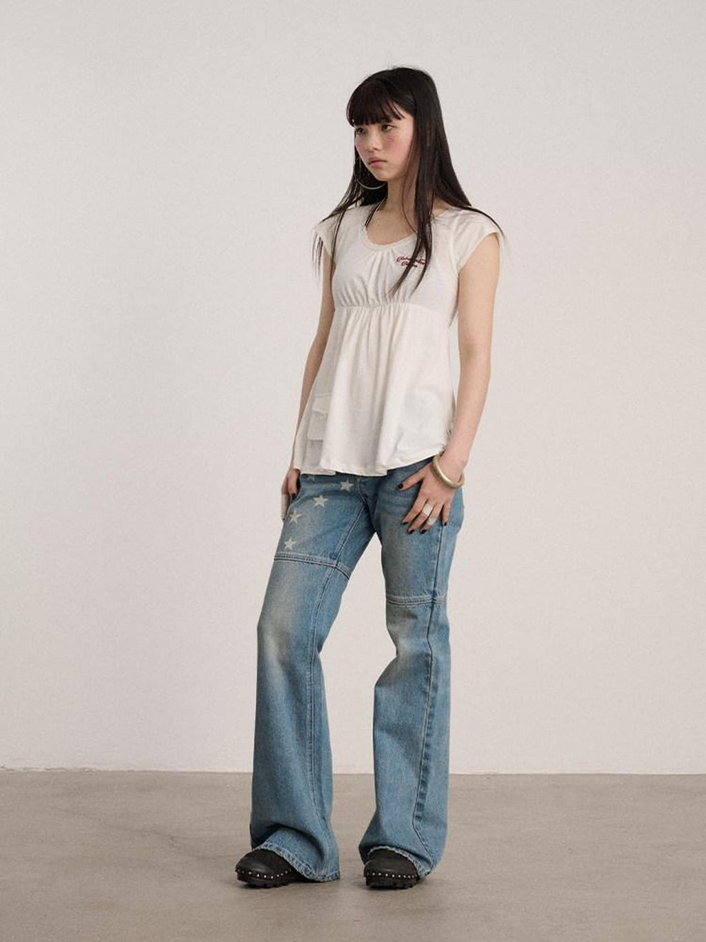 Achihara Navy Crew Neck Straight Fit Women'S 100 Percent Cotton Short Sleeve T-Shirts
