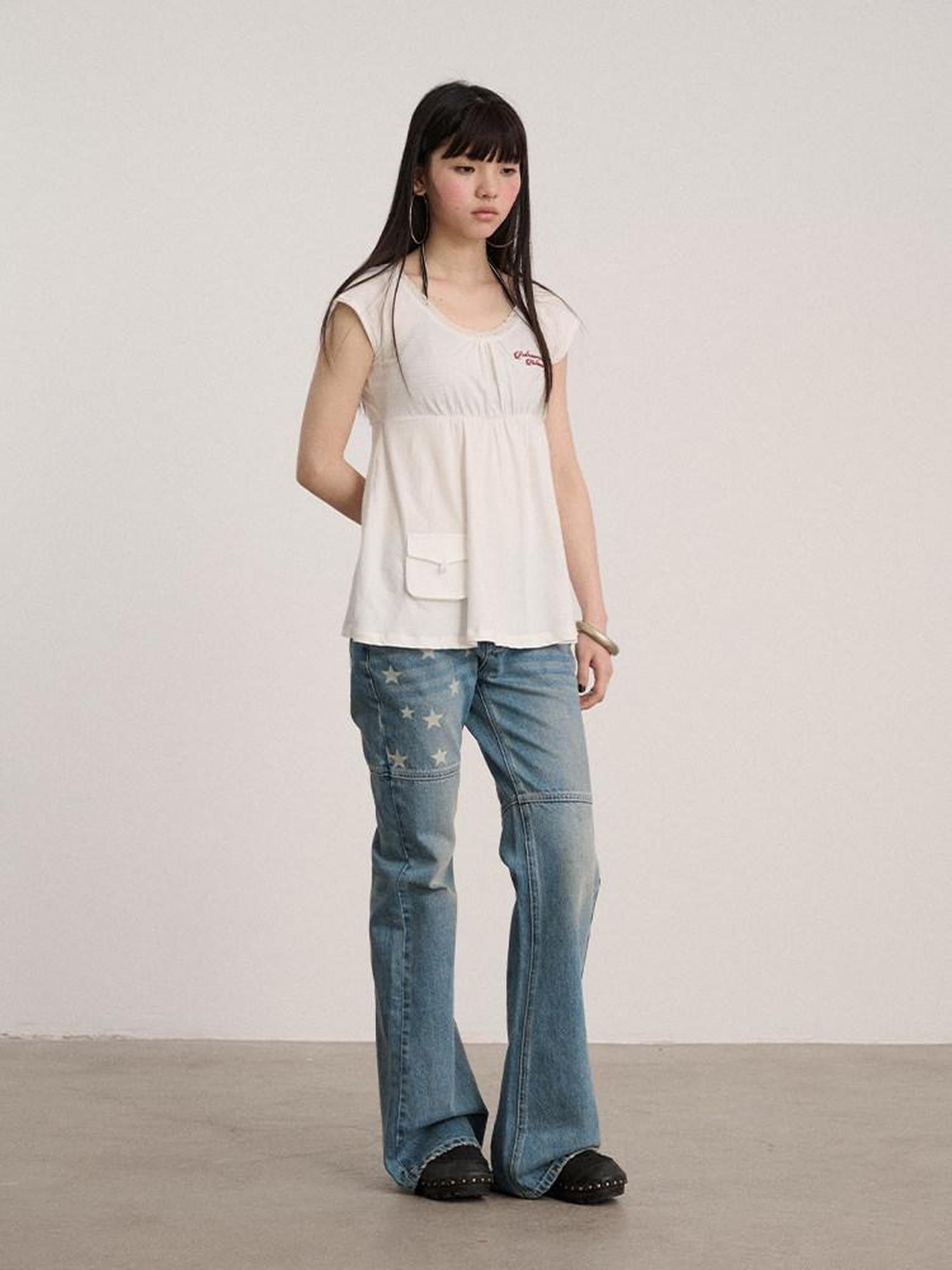 Achihara Navy Crew Neck Straight Fit Women'S 100 Percent Cotton Short Sleeve T-Shirts