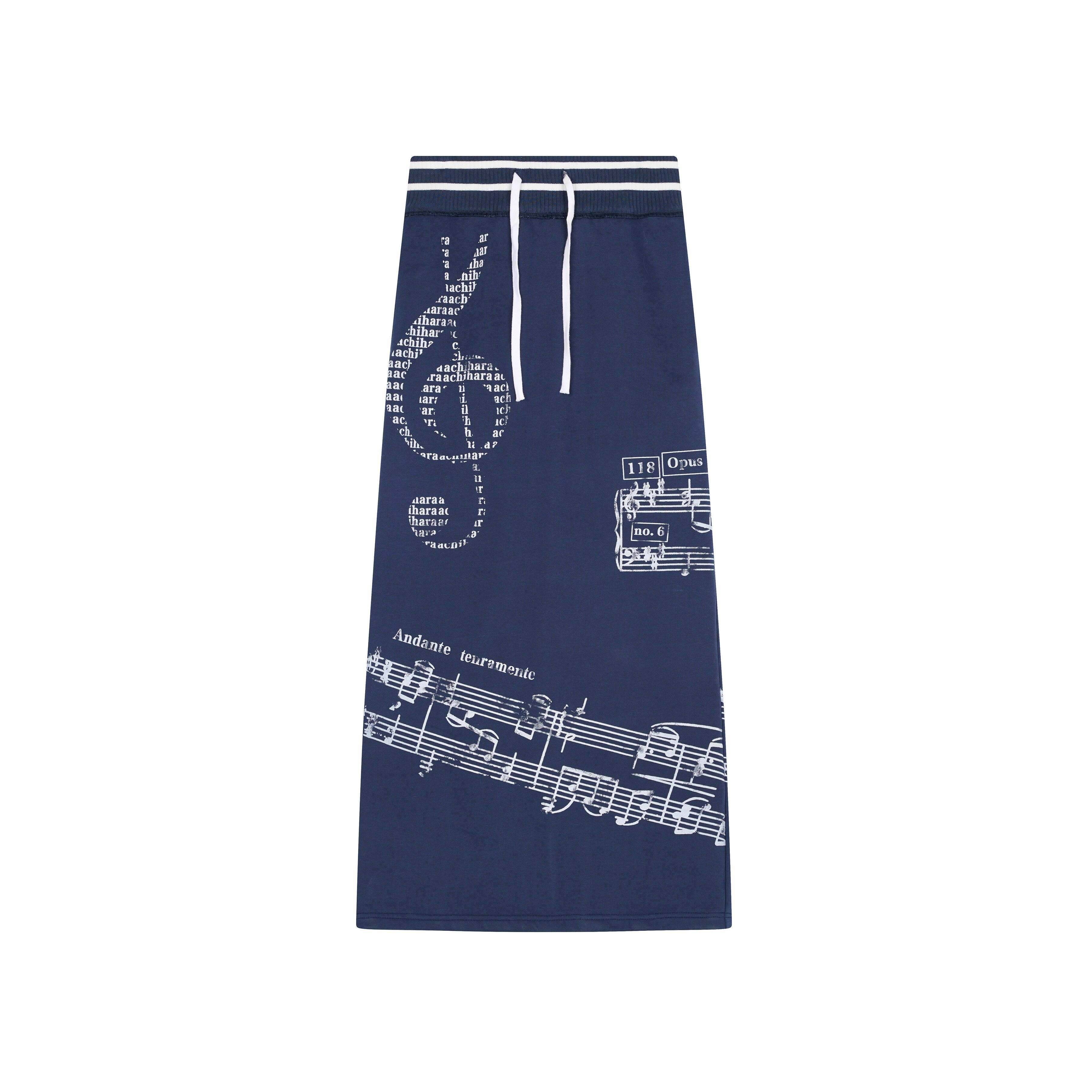 Achihara_Navy_Mid_Waist_Straight_Relaxed_Fit_Women'S_Cotton_Blend_Maxi_Skirts_MISSTT