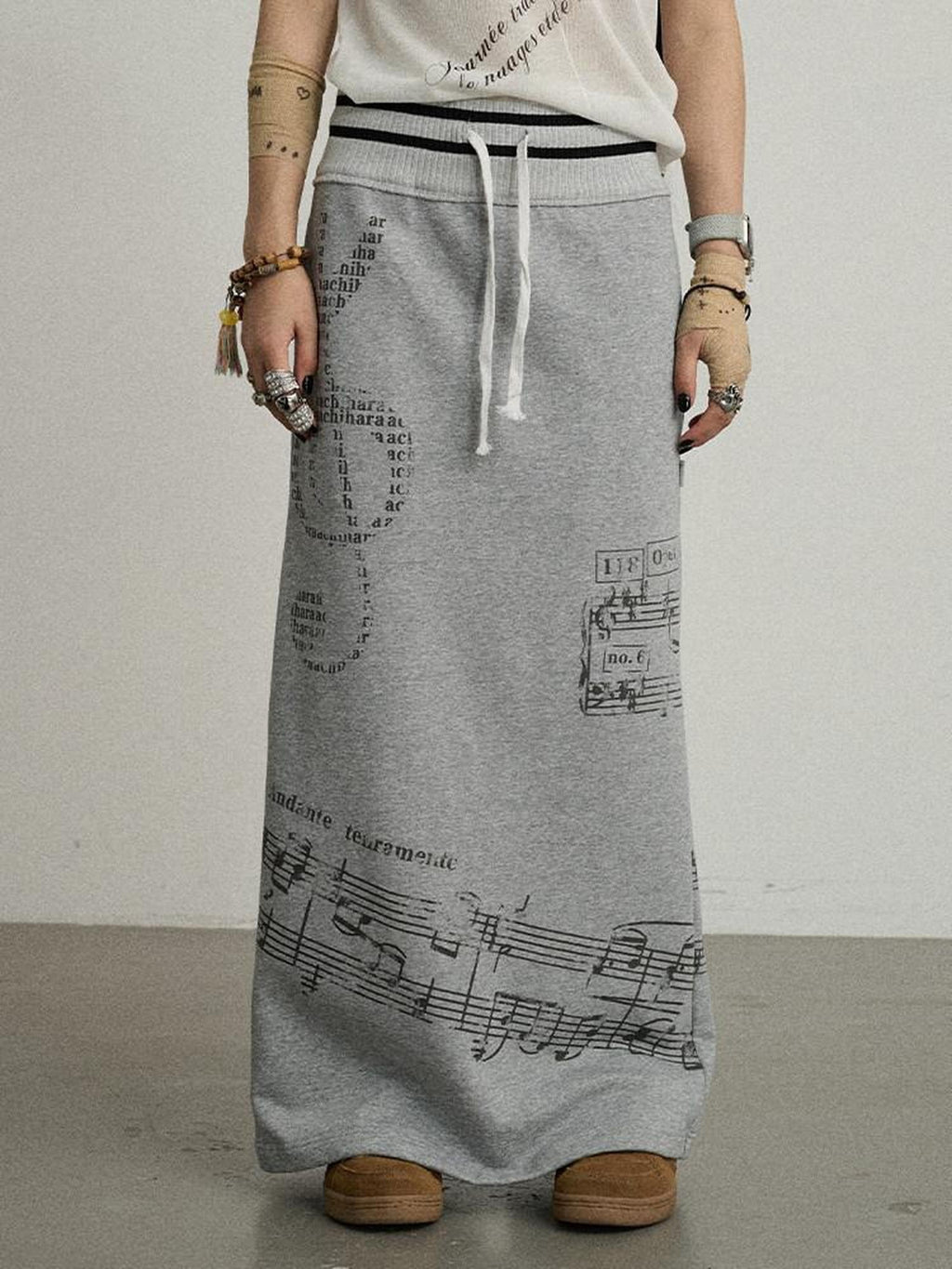 Achihara Navy Mid Waist Straight Relaxed Fit Women'S Cotton Blend Maxi Skirts