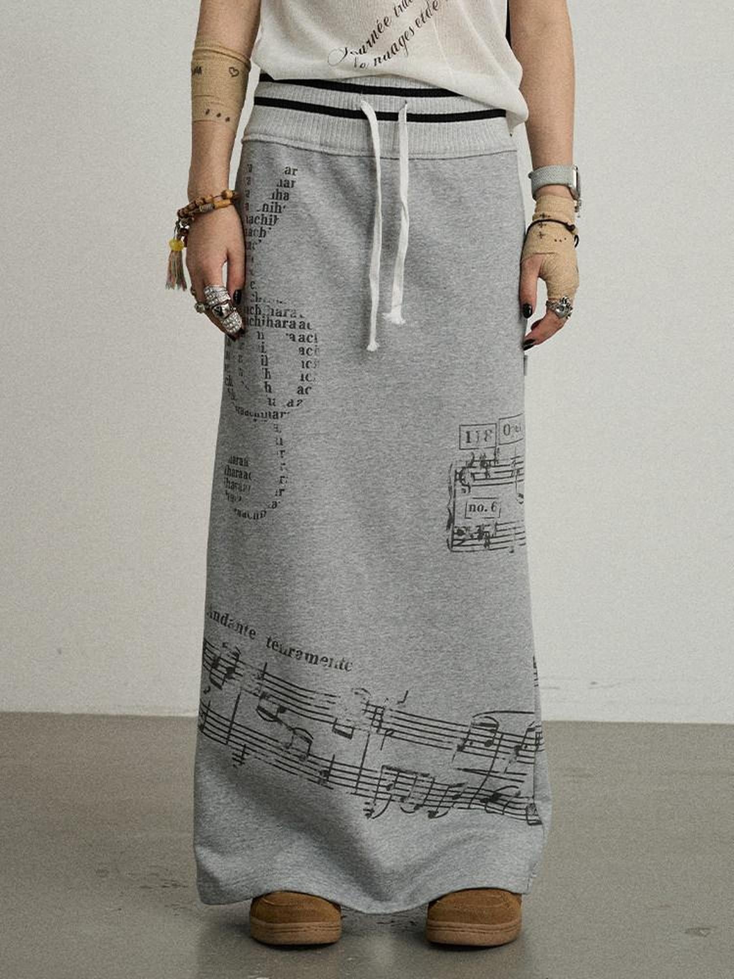 Achihara Navy Mid Waist Straight Relaxed Fit Women'S Cotton Blend Maxi Skirts