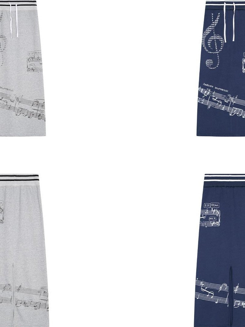 Achihara Navy Mid Waist Straight Relaxed Fit Women'S Cotton Blend Maxi Skirts