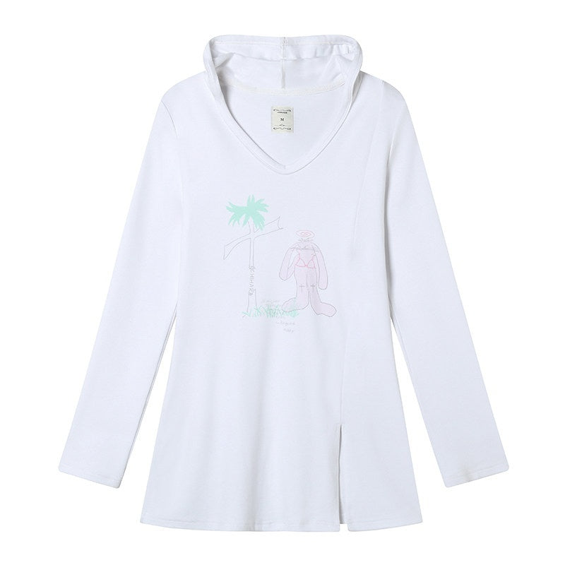 Achihara_Peter_Rabbit_Printed_Crew_Neck_Commuter_Women'S_Long_Sleeve_T-Shirts_MISSTT