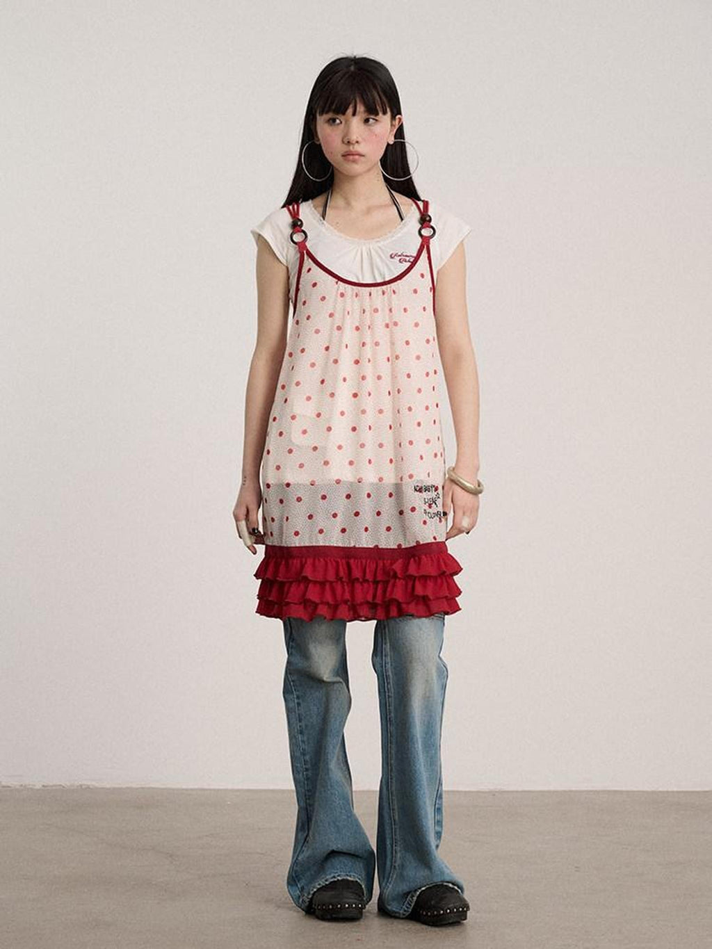 Achihara Pleated Spaghetti Strap A Line Women'S Polyester Slip Mini Dresses