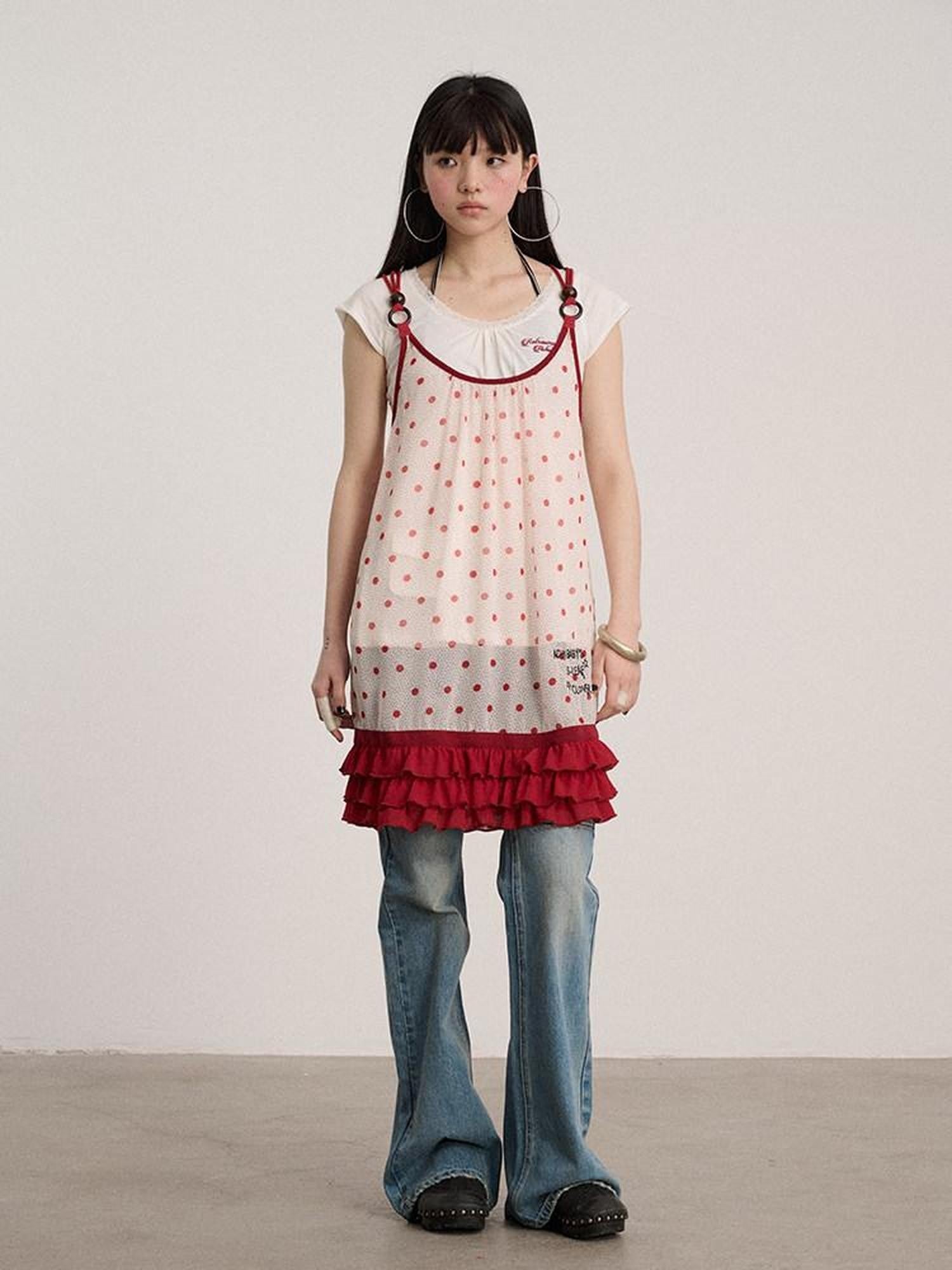 Achihara Pleated Spaghetti Strap A Line Women'S Polyester Slip Mini Dresses