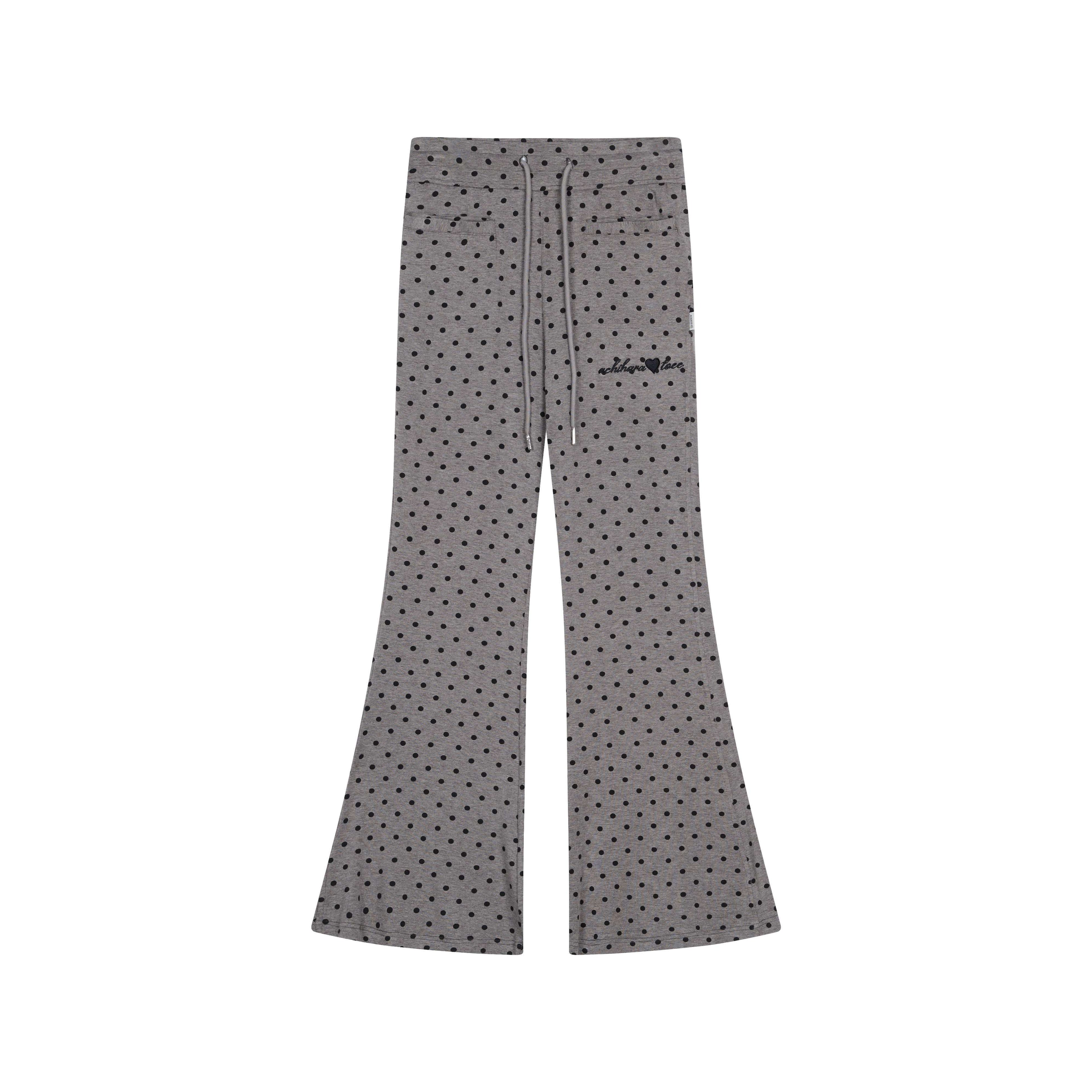 Achihara_Polka_Dot_Asymmetric_Slim_Fit_Elastic_Waist_Women'S_Viscose_Blend_Flare_Pants_MISSTT