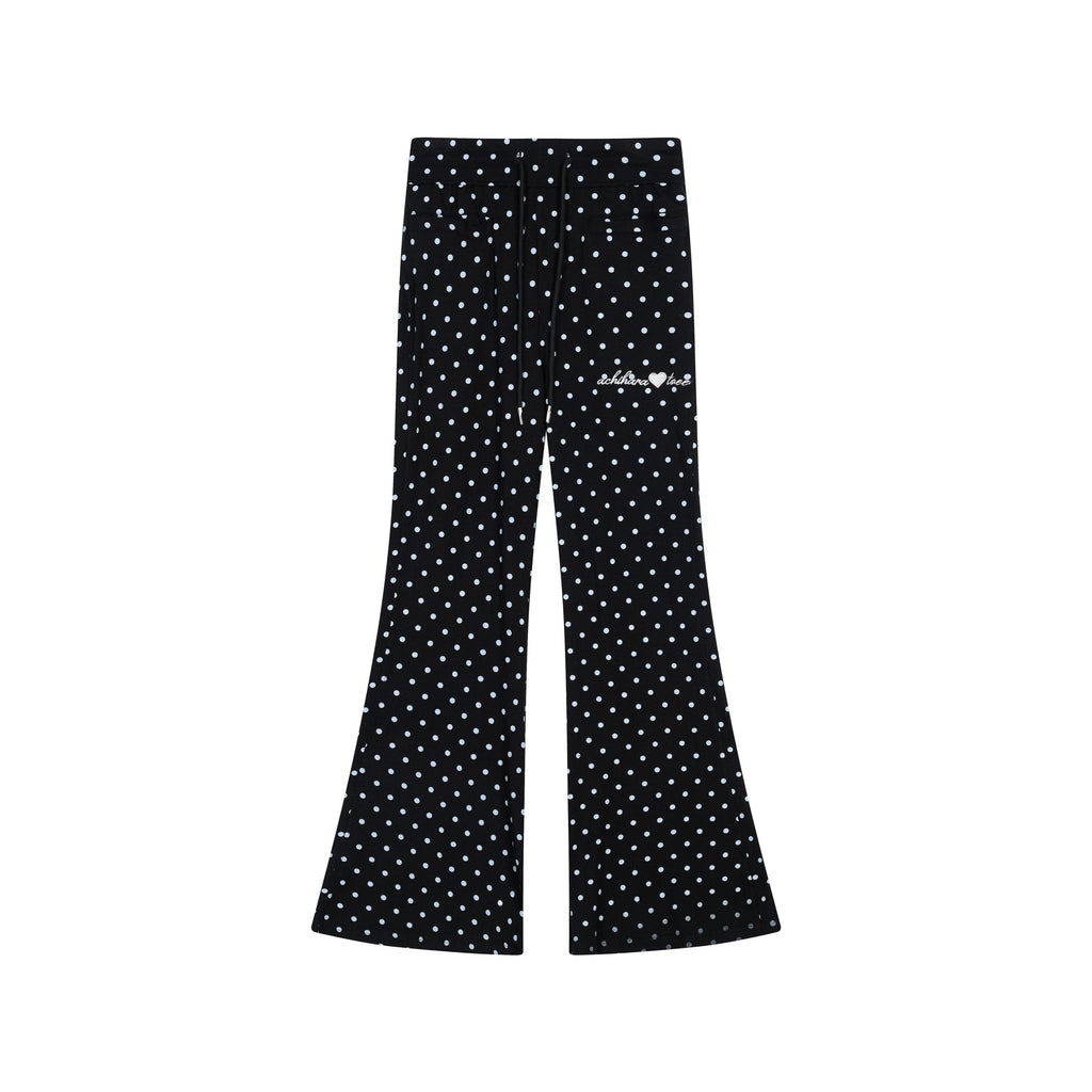 Achihara_Polka_Dot_Asymmetric_Slim_Fit_Elastic_Waist_Women'S_Viscose_Blend_Flare_Pants_MISSTT