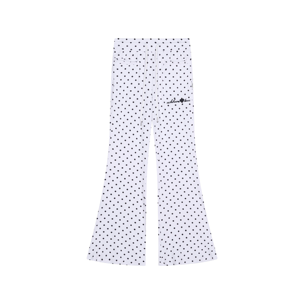 Achihara_Polka_Dot_Asymmetric_Slim_Fit_Elastic_Waist_Women'S_Viscose_Blend_Flare_Pants_MISSTT