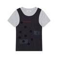 Achihara_Polka_Dot_Faux_Two_Piece_Patchwork_Women'S_Polyester_Blend_Short_Sleeve_T-Shirts_MISSTT