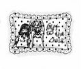 Achihara_Polka_Dot_Girl_Letter_Pattern_Rectangular_Women'S_Cotton_Accessories_MISSTT