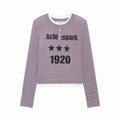 Achihara_Purple_Striped_Bell_Sleeve_Women'S_Tencel_Cotton_Long_Sleeve_T-Shirts_MISSTT