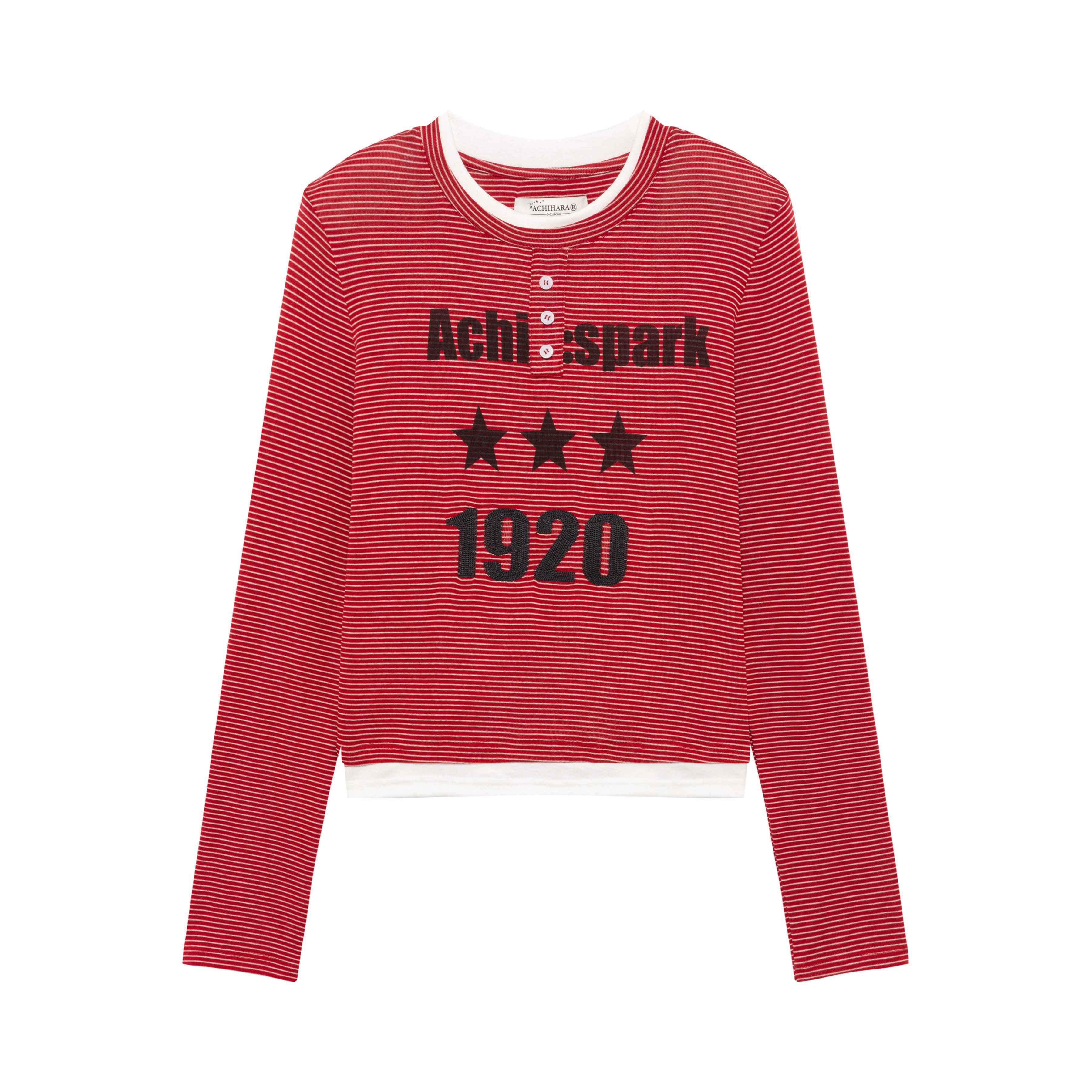 Achihara_Purple_Striped_Bell_Sleeve_Women'S_Tencel_Cotton_Long_Sleeve_T-Shirts_MISSTT