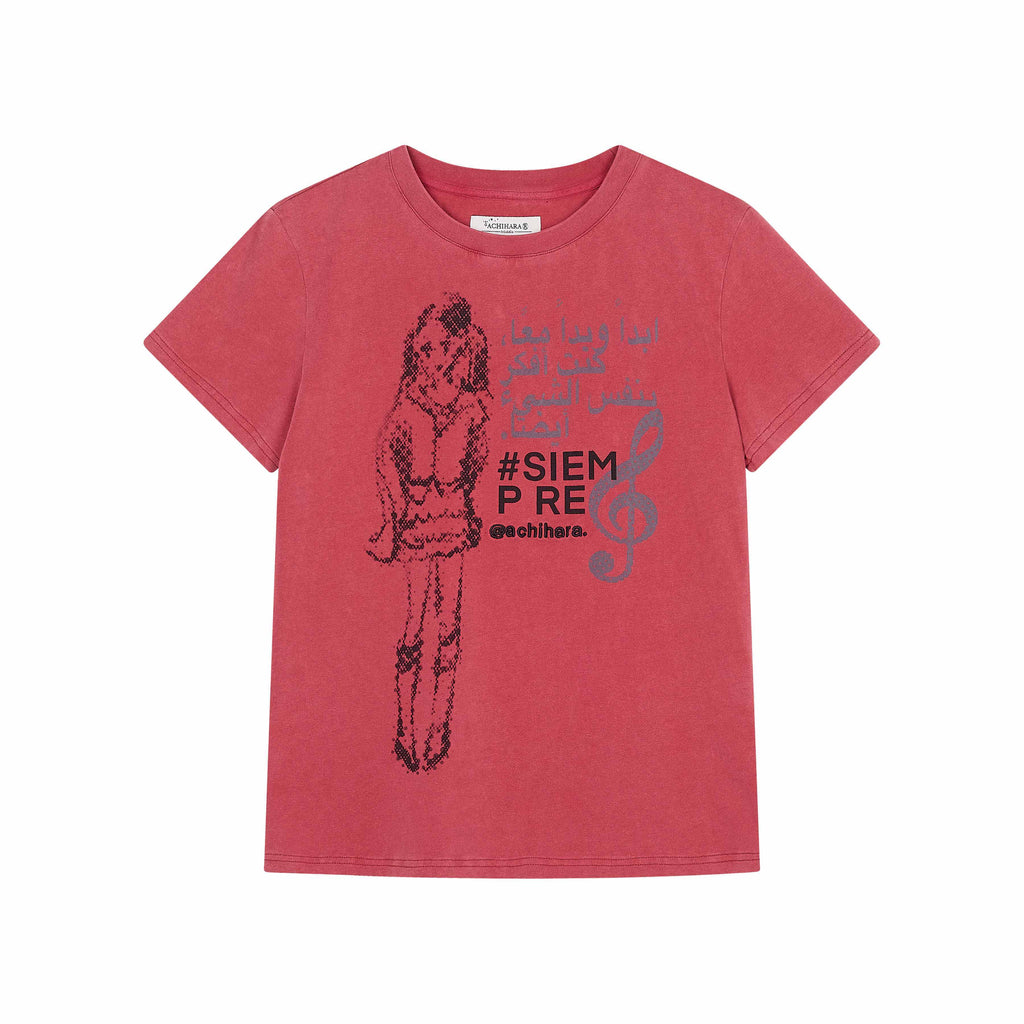 Achihara_Radio_Comic_Printed_Loose_Crewneck_Women'S_Cotton_Short_Sleeve_T-Shirts_MISSTT