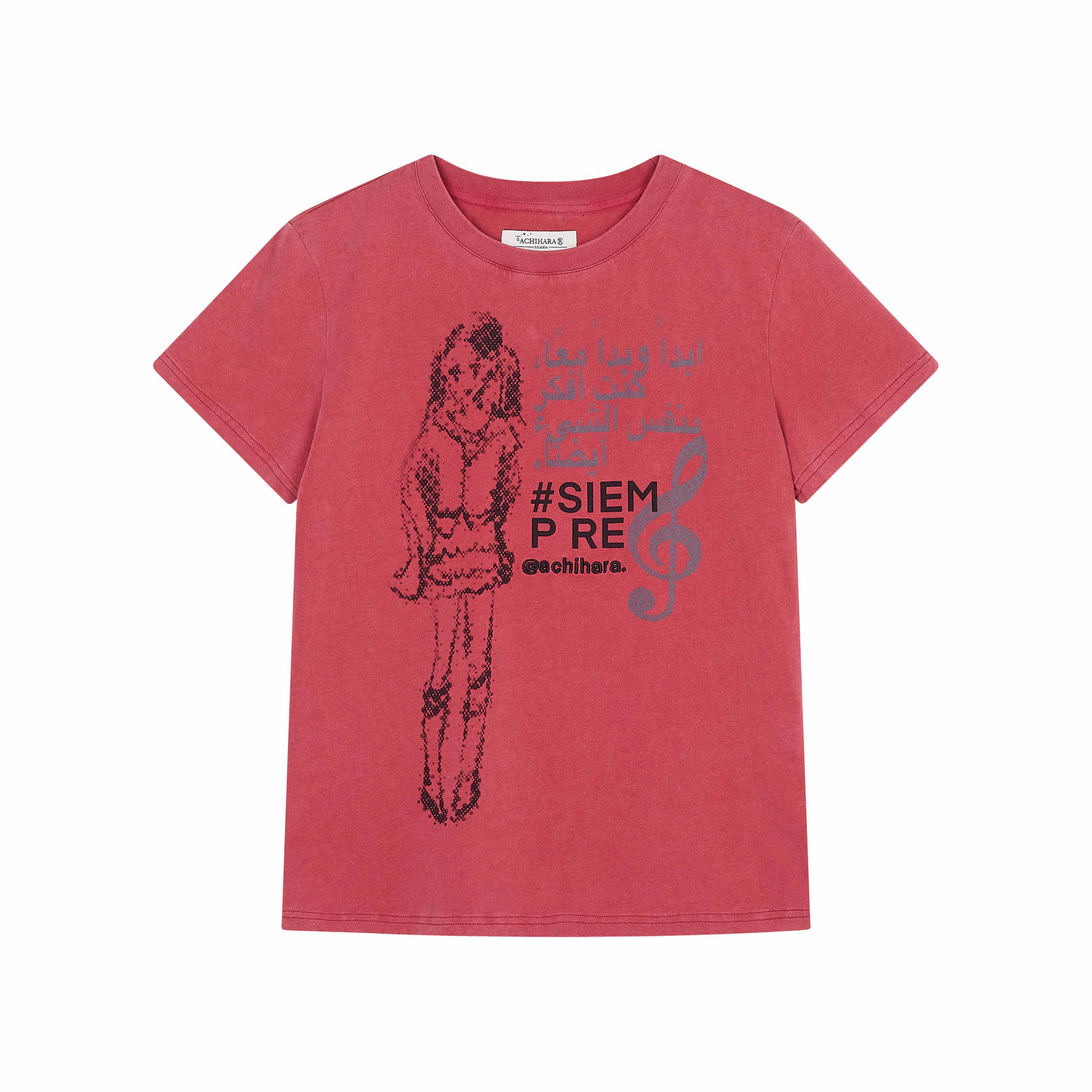 Achihara_Radio_Comic_Printed_Loose_Crewneck_Women'S_Cotton_Short_Sleeve_T-Shirts_MISSTT