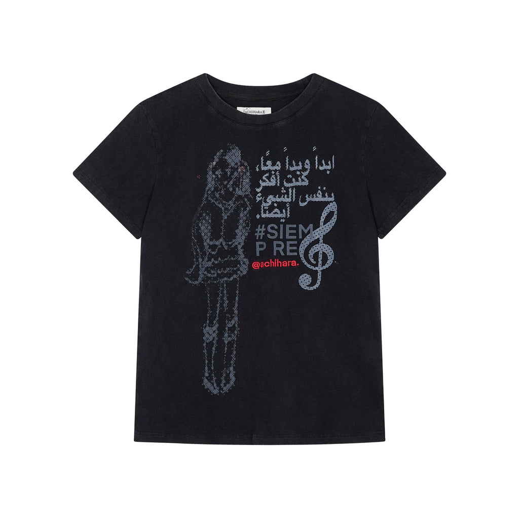 Achihara_Radio_Comic_Printed_Loose_Crewneck_Women'S_Cotton_Short_Sleeve_T-Shirts_MISSTT