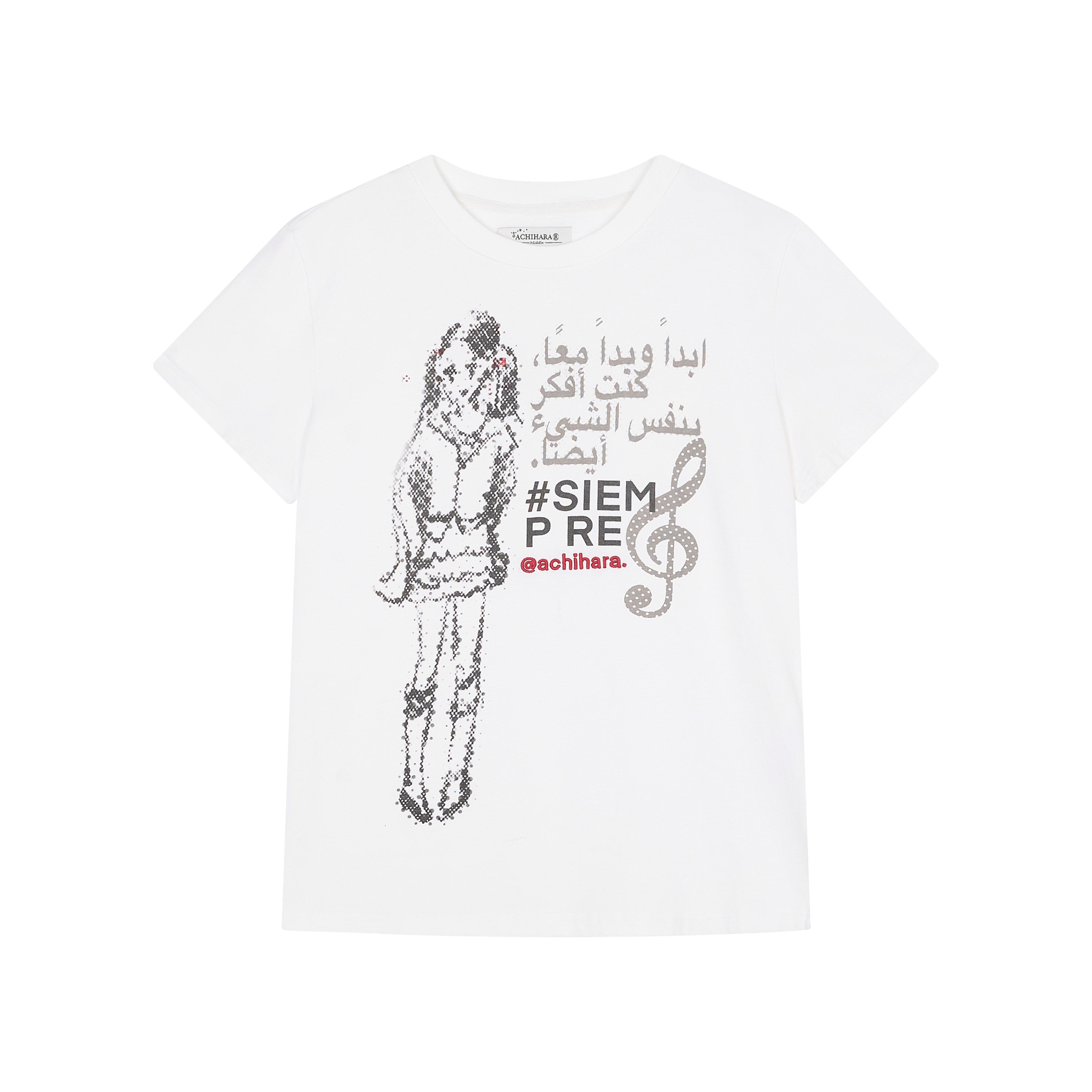 Achihara_Radio_Comic_Printed_Loose_Crewneck_Women'S_Cotton_Short_Sleeve_T-Shirts_MISSTT