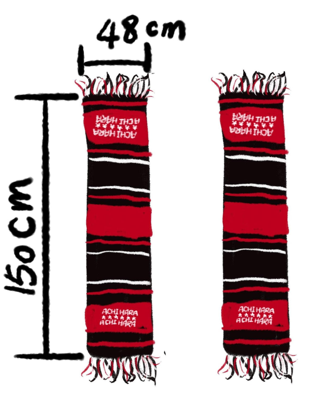 Achihara Red Black Checked Wide Korean Women'S Acrylic Scarves & Shawls