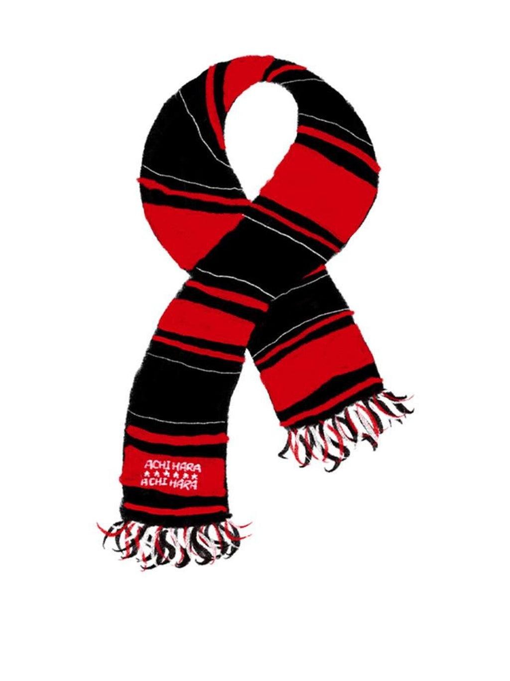 Achihara Red Black Checked Wide Korean Women'S Acrylic Scarves & Shawls