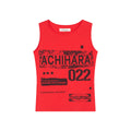 Achihara_Retro_Pixel_Letter_Print_Cropped_Racerback_Women'S_Cotton_Blend_Tank_Tops_MISSTT