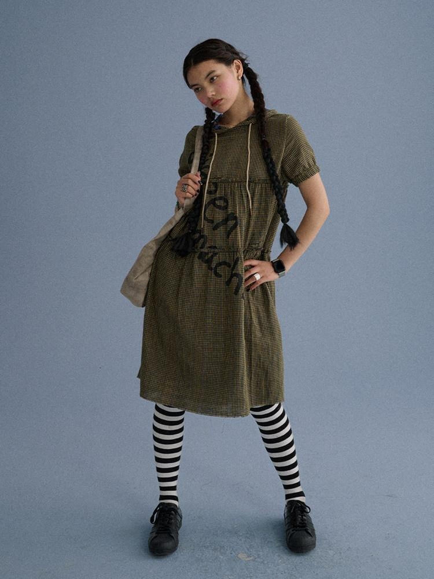 Achihara Reversible Tee Short Sleeve Loose Fit Women'S Pure Cotton Casual Midi Dresses