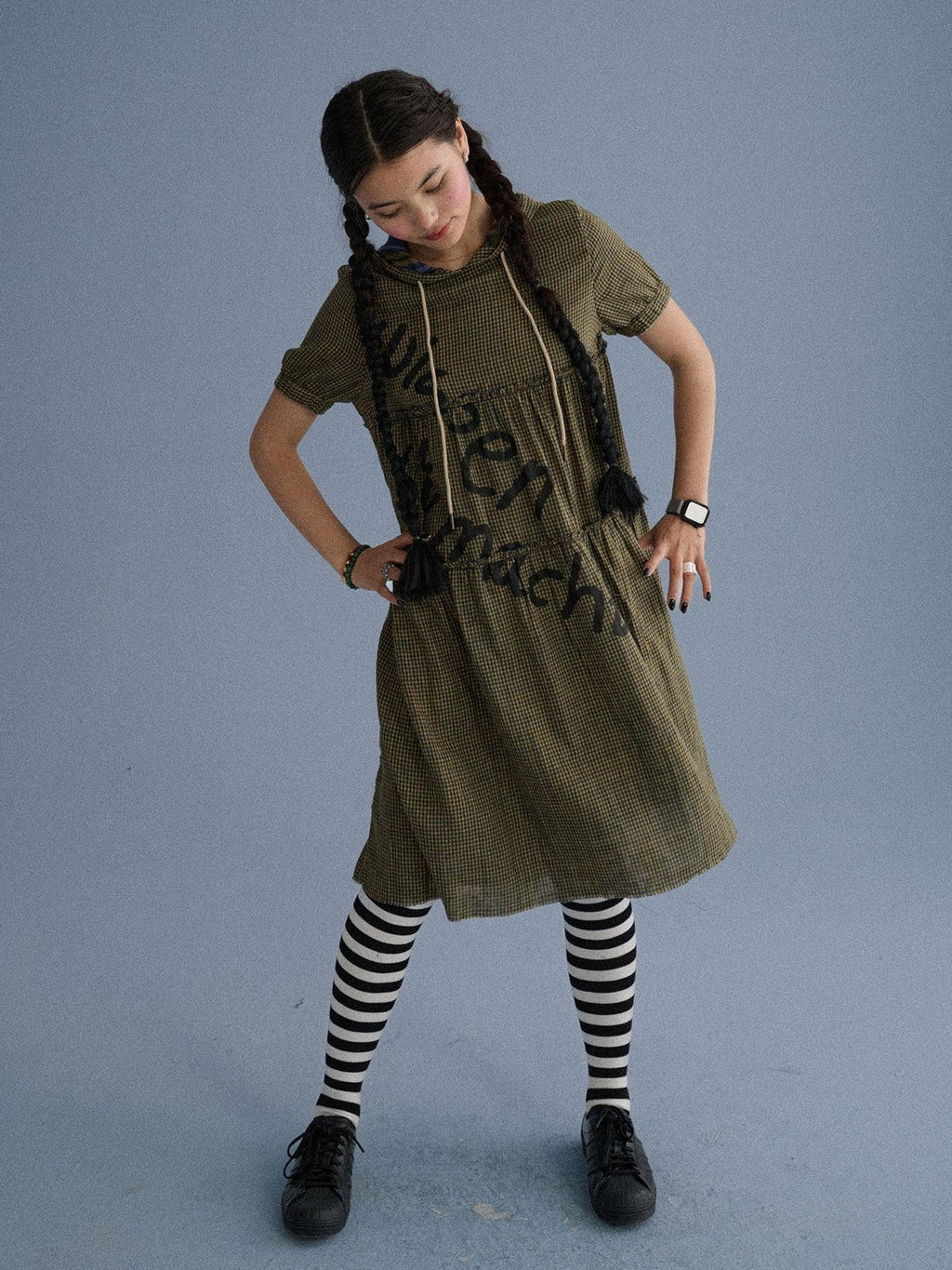 Achihara Reversible Tee Short Sleeve Loose Fit Women'S Pure Cotton Casual Midi Dresses