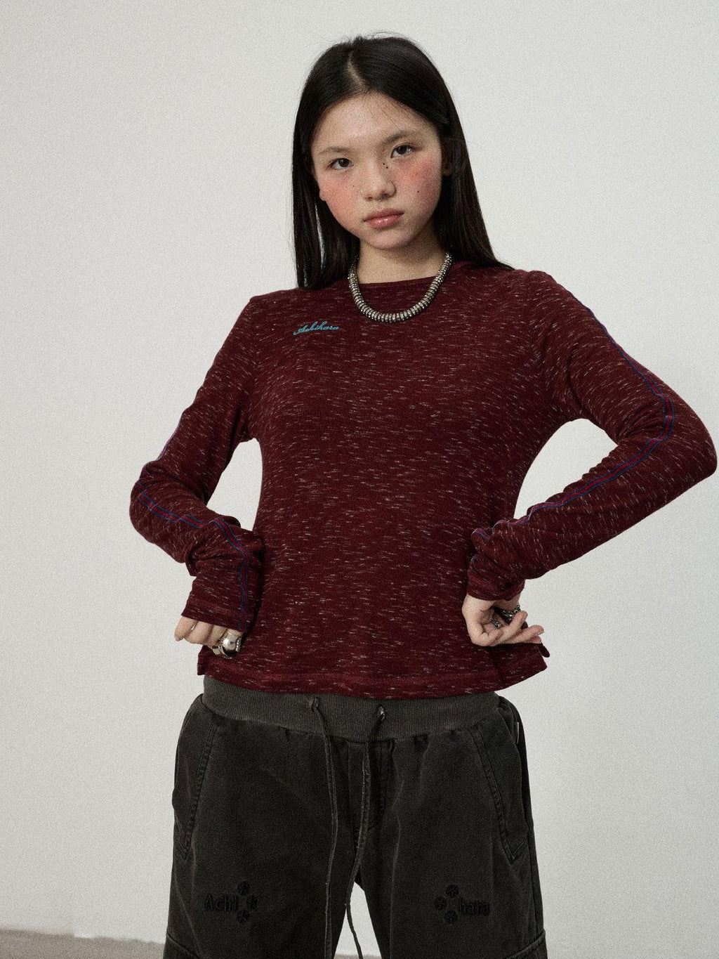 Achihara Reversible Uv Straight Cut Women'S Viscose Blend Long Sleeve T-Shirts
