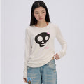 Achihara_Skull_Print_Round_Neck_Straight_Fit_Women'S_Cotton_Blend_Long_Sleeve_T-Shirts_MISSTT