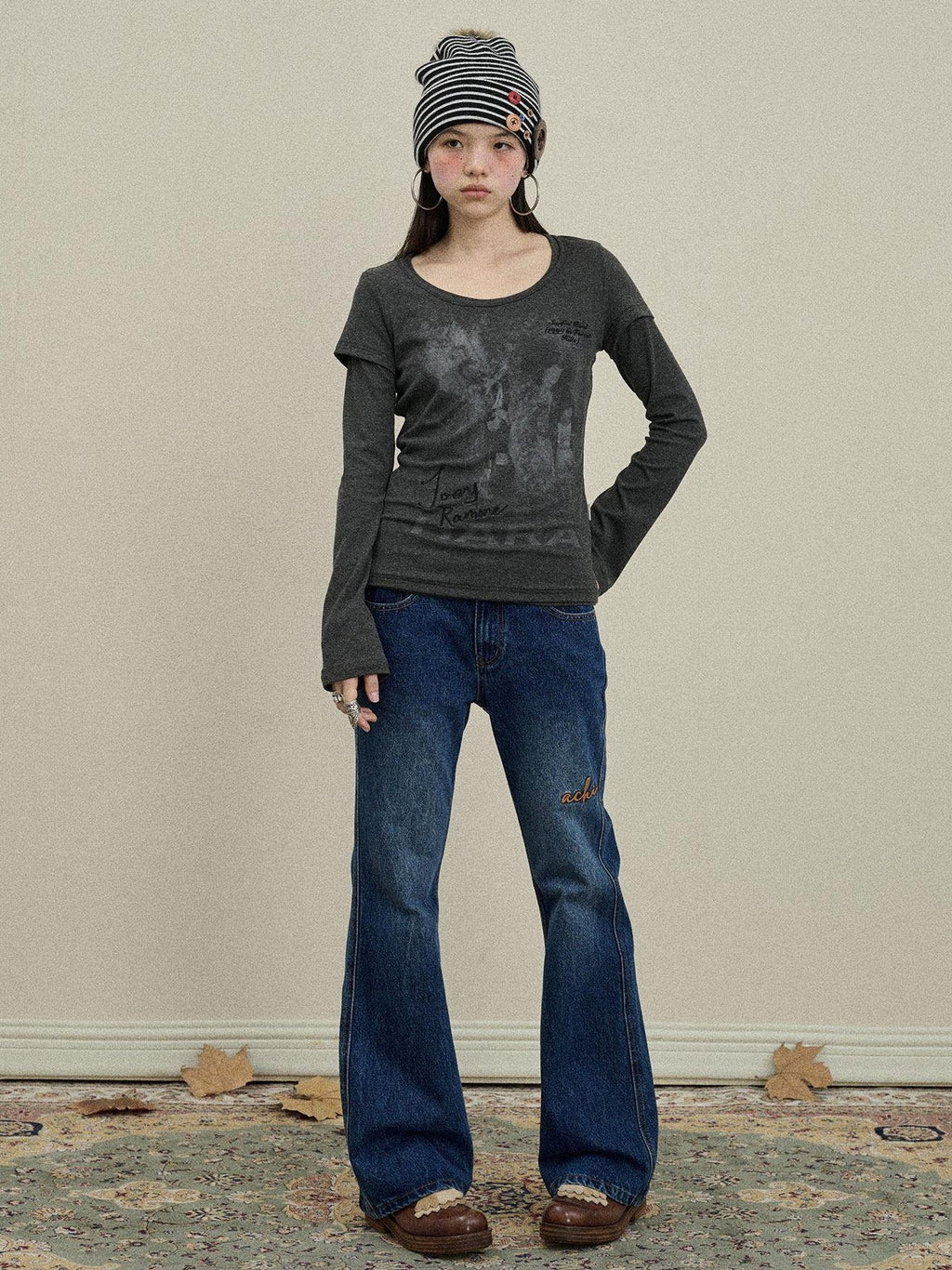 Achihara Slim Fit Sun Protection Women'S Viscose Cotton Blend Long Sleeve T-Shirts