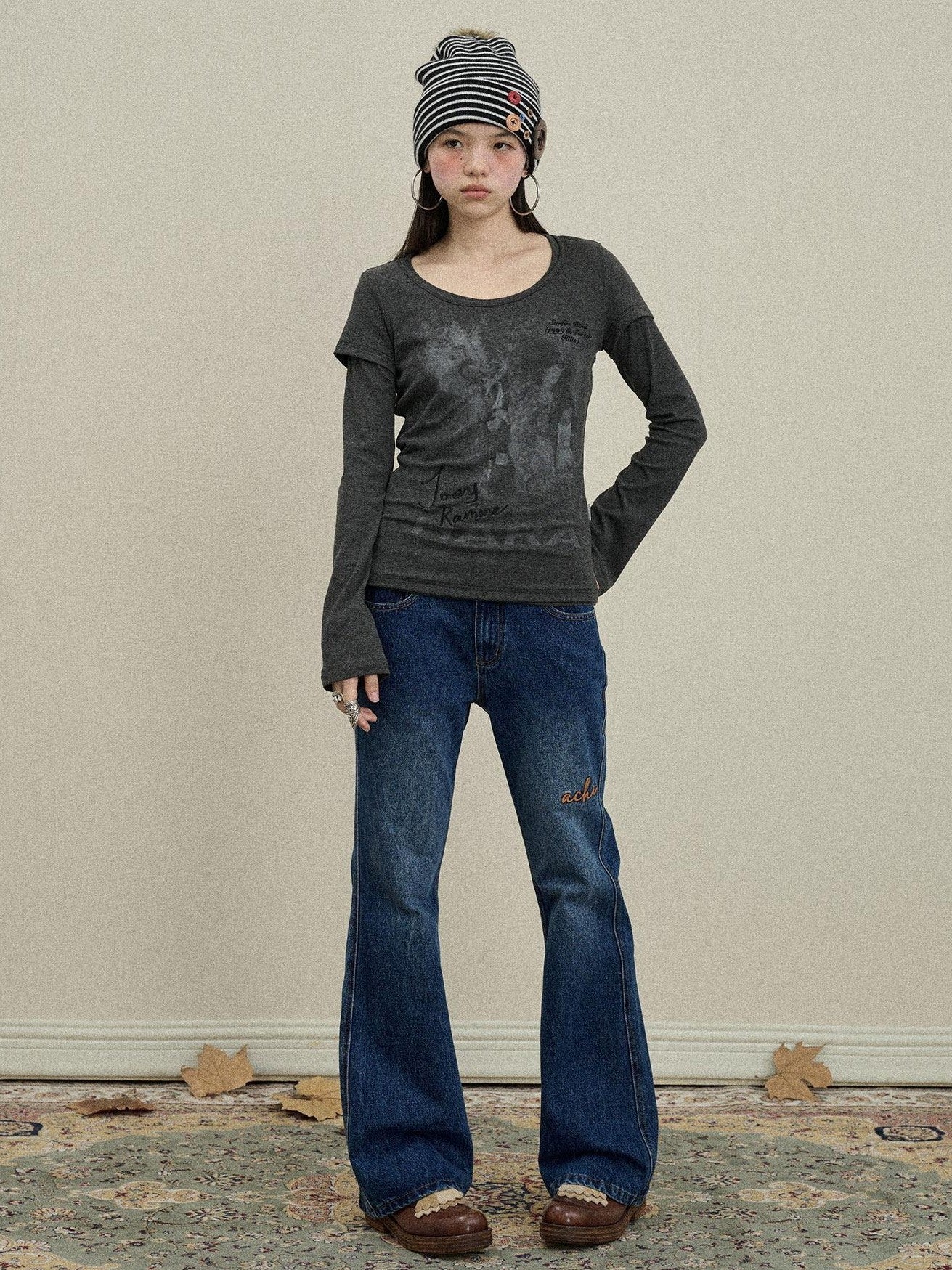 Achihara Slim Fit Sun Protection Women'S Viscose Cotton Blend Long Sleeve T-Shirts