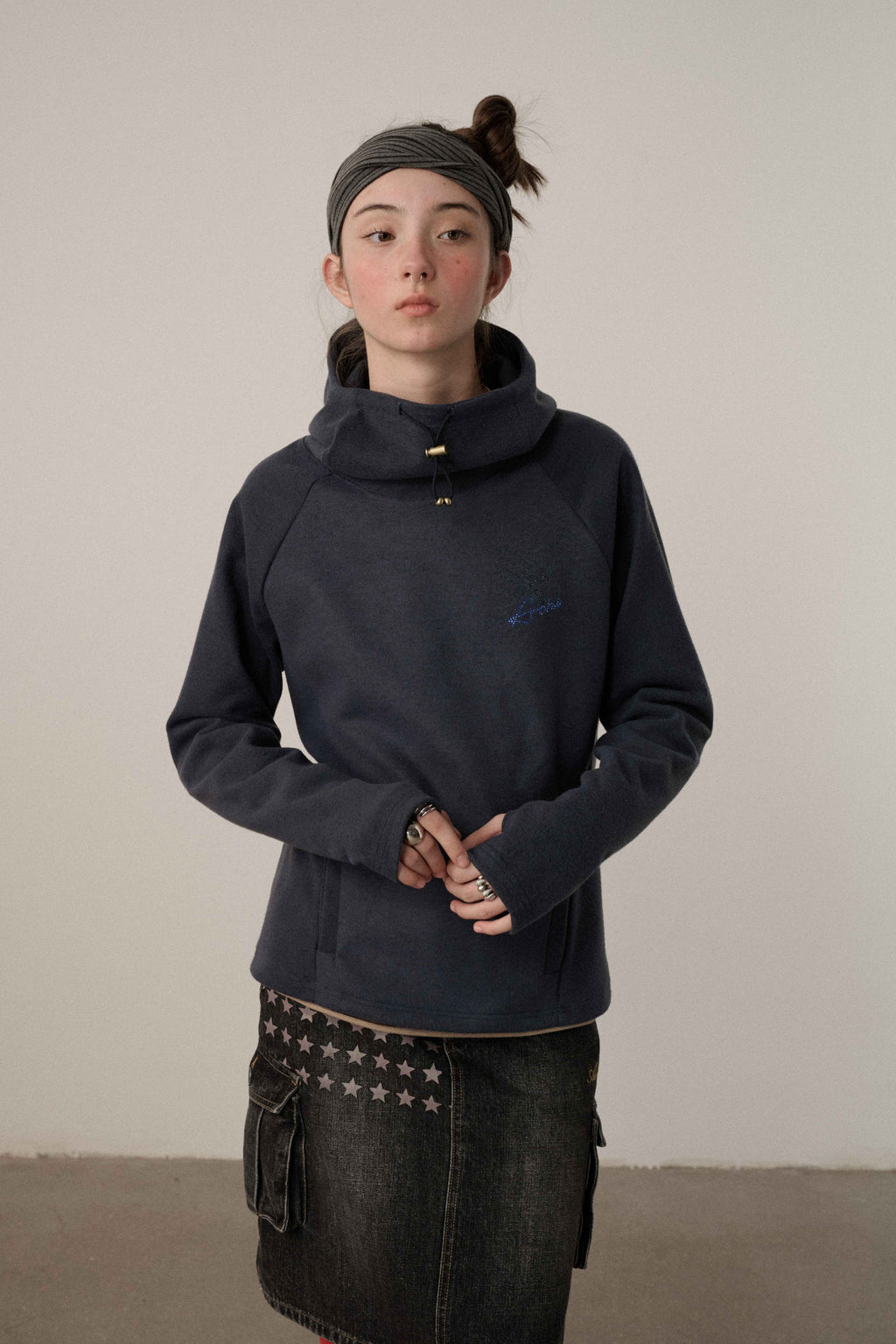 Achihara_Solid_Raglan_Windproof_Thermal_Women'S_Polyester_Blend_Hoodies_MISSTT