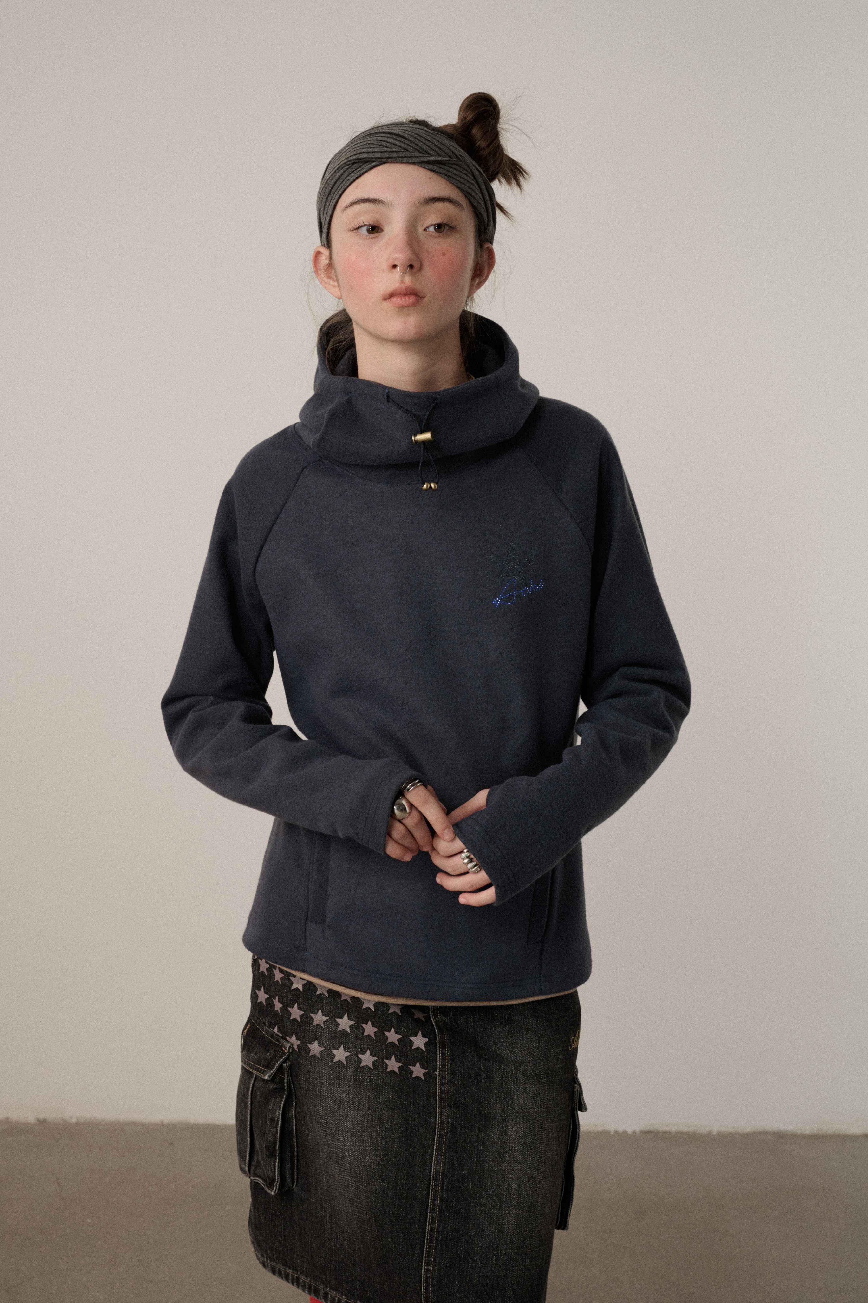 Achihara_Solid_Raglan_Windproof_Thermal_Women'S_Polyester_Blend_Hoodies_MISSTT